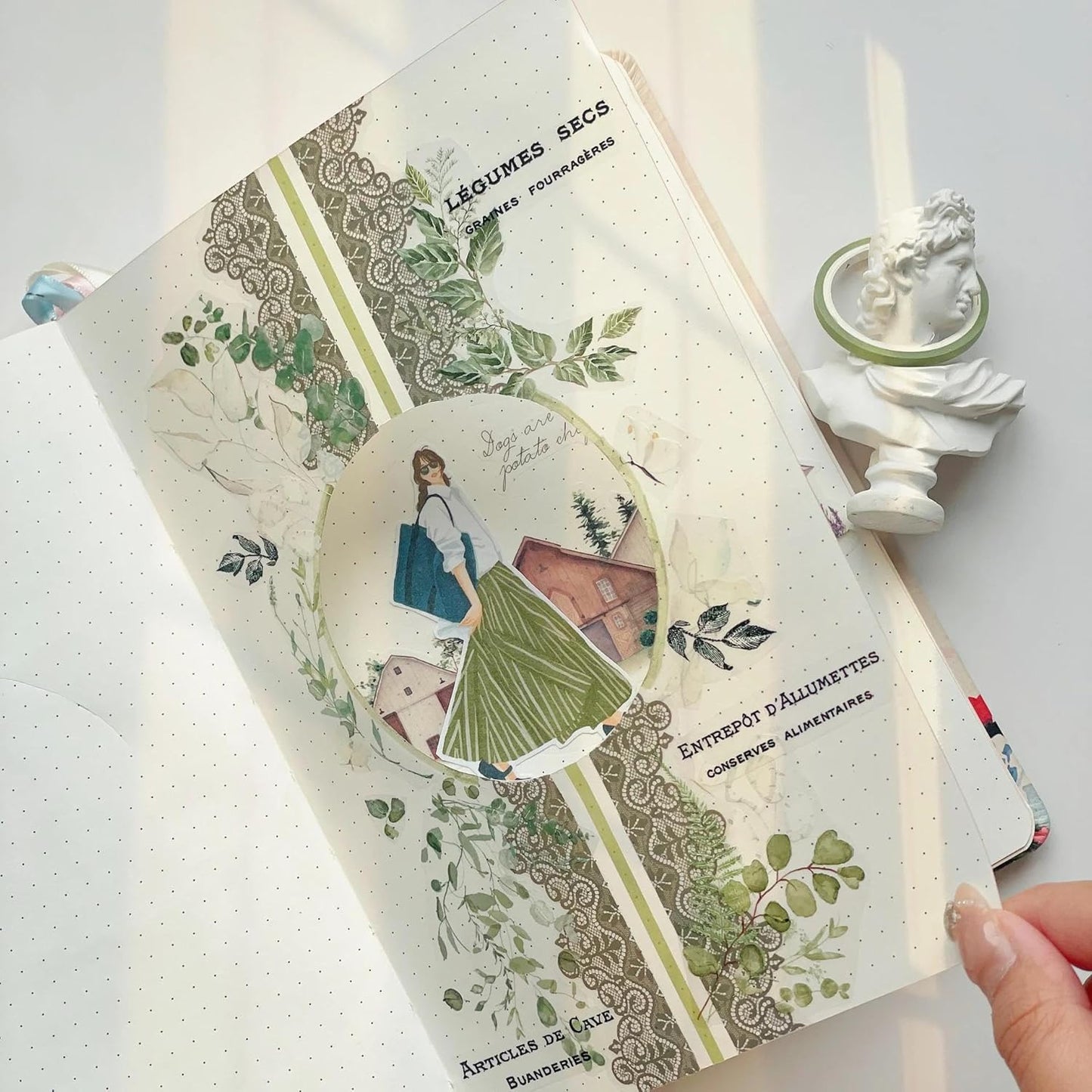 WT Baroque Lace PET Tape Sticker Set, Tape for Scrapbooking, Planners, Junk Journal or Bible Study, Colorful Artist Decorative Craft Tape, Cute Artist Tape (5 Rolls, Each 16.4FT)