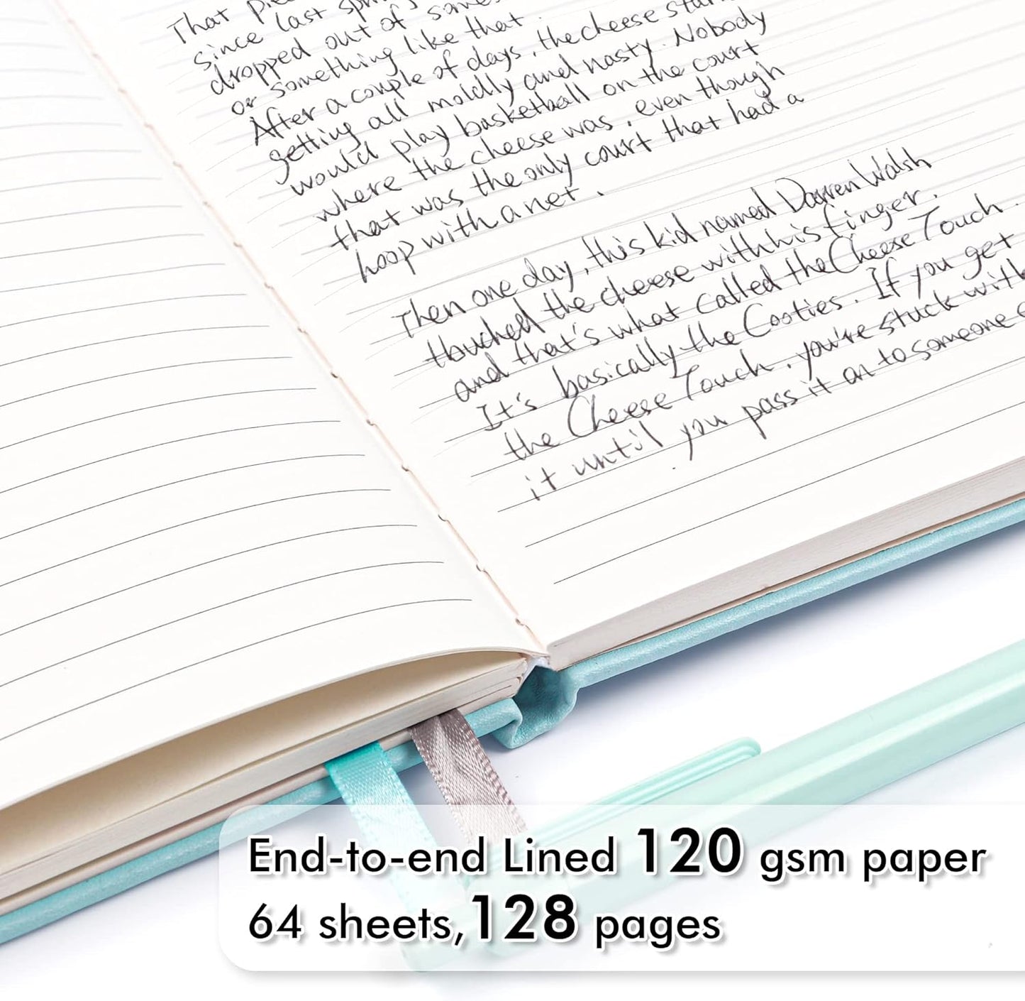 feela 12 Pack Notebooks Journals Bulk, Hardcover Notebook Classic Ruled Lined Journals with Pen Holder for Women Girls School Business Supplies, with 12 Black Pens, 120 GSM, 5.1”x8.3”, A5, Sky Blue