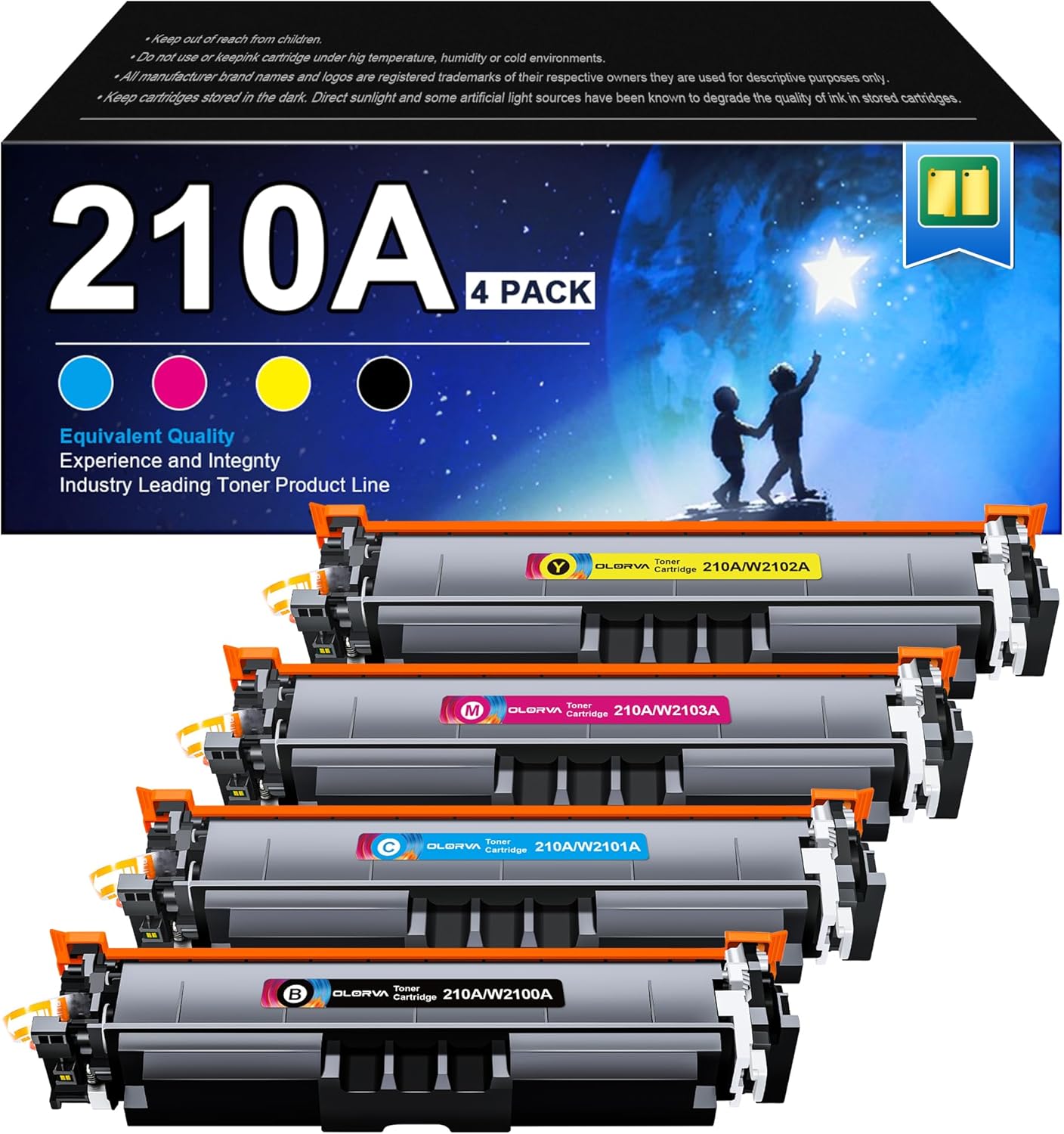 210A 210X Toner Cartridges 4 Pack | Replacement for HP 210A 210X Compatible with HP Color Laserje Pro MFP 4301fdw Wireless Printer MFP Pro 4301fdn 4201dw 4201dn,Color Pro MFP 4301 4201 Series Printer