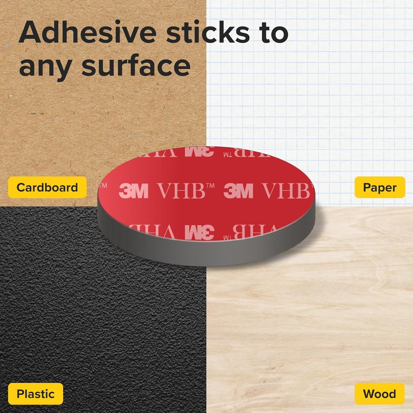 Adhesive Strong Magnets Heavy Duty (18 pcs 1x0.15) - Round Magnet - Strong Sticky Magnets with Adhesive Backing - Ceramic Magnet, Ferrite Ideal for for Industrial Use