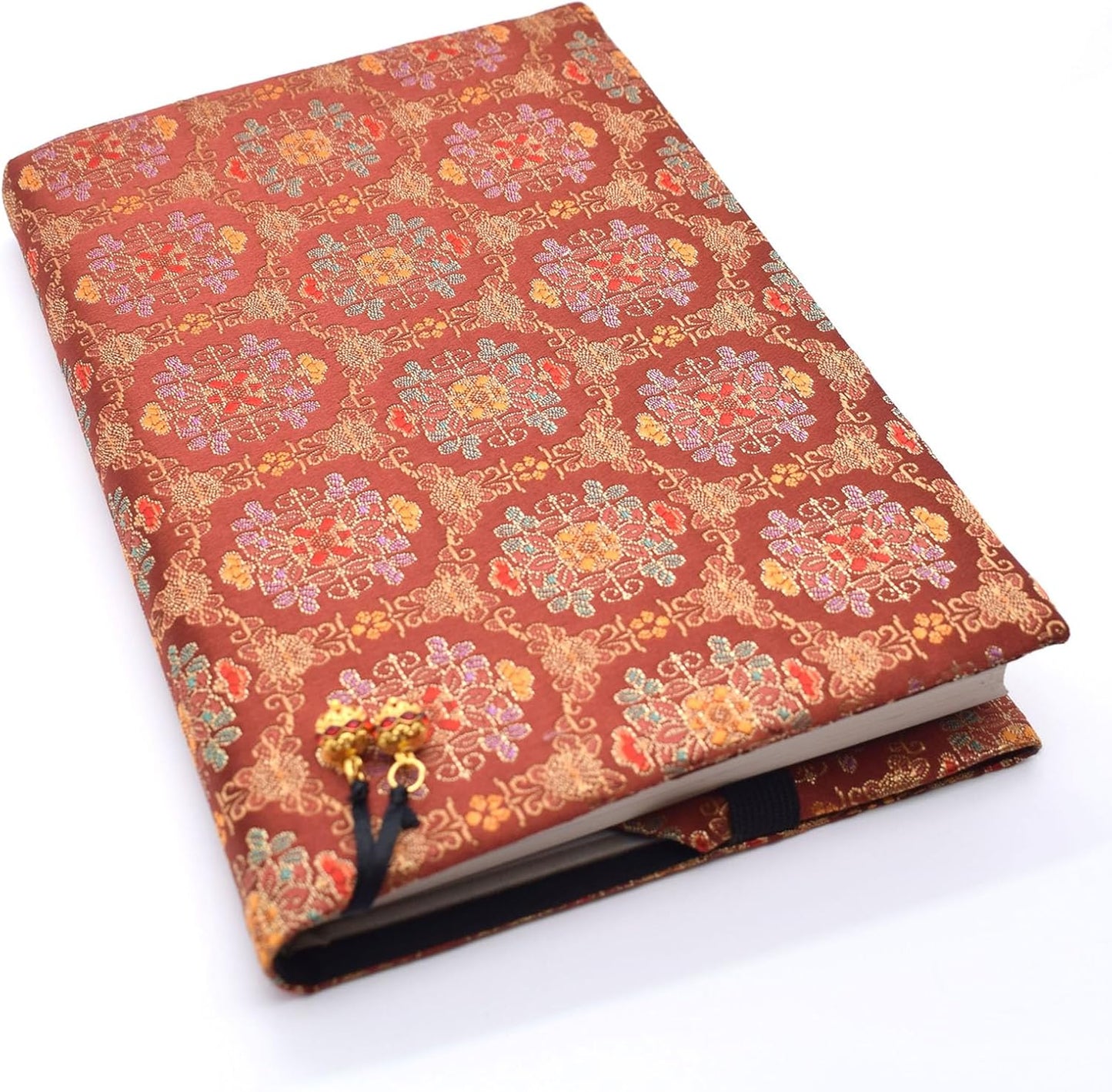 BLBMH Book Covers for Paperbacks Fit for 5.5x8.5 inch Adjustable Book Sleeve Cover for Women Over 15 Soft Cloth Protector for Novels Notebook - Flower Red 8.5in