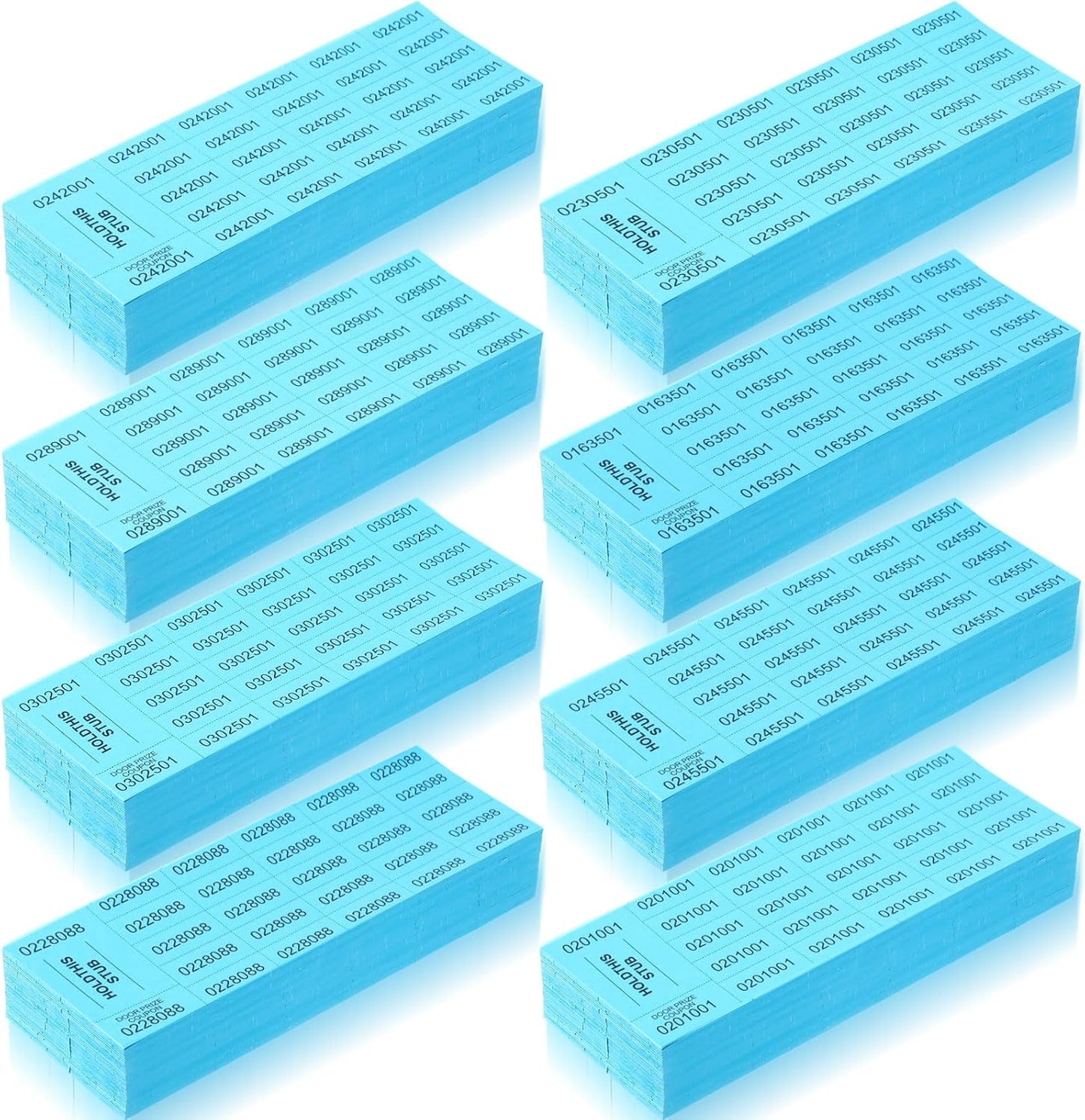 Kosiz 2000 Sheets Raffle Ticket 25 Bid Chinese Auction Tickets Tricky Tray Basket Raffle Sheets for Back to School Class Rewards Carnival Door Prizes Events(Lake Blue)