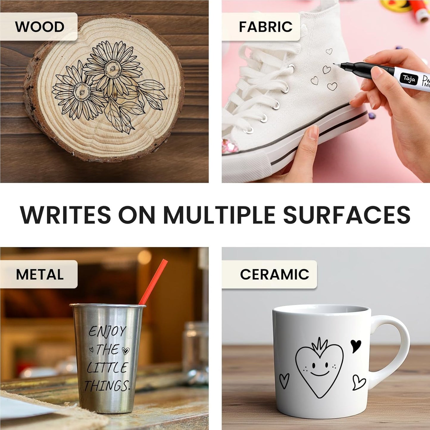 Permanent Markers Ultra Fine Tip, 30 Pack Black Quick-Drying and Fade-Resistant Permanent Markers Bulk Set for Writing and Drawing on Wood, Plastic, Metal, Glass, Ideal for Office School Supplies