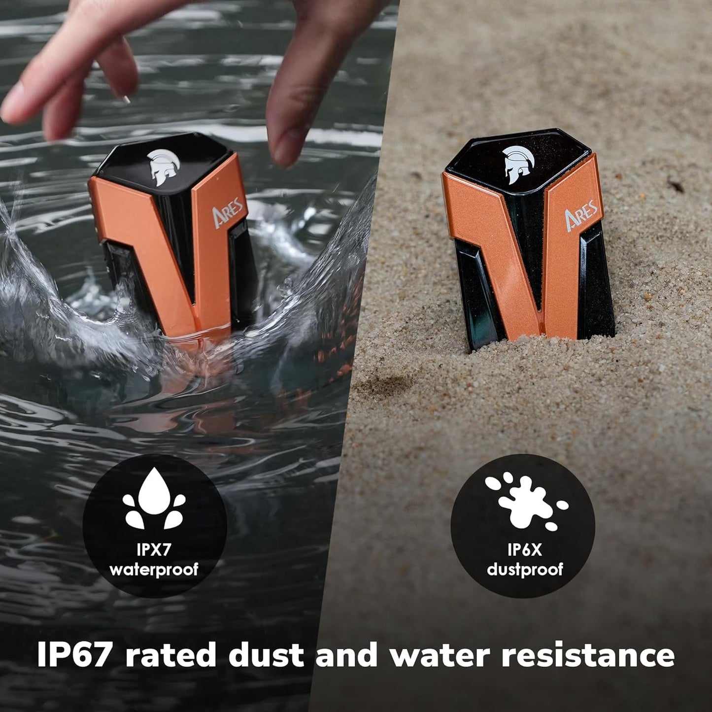 DATO External SSD 4TB, External Solid State Drive Portable SSD External USB 3.2 Gen 2x2 Type-C OTG Supported Compatible with PS5 and Xbox, up to 1600/1500 MB/s IP67 Waterproof - ARES Amber Shield