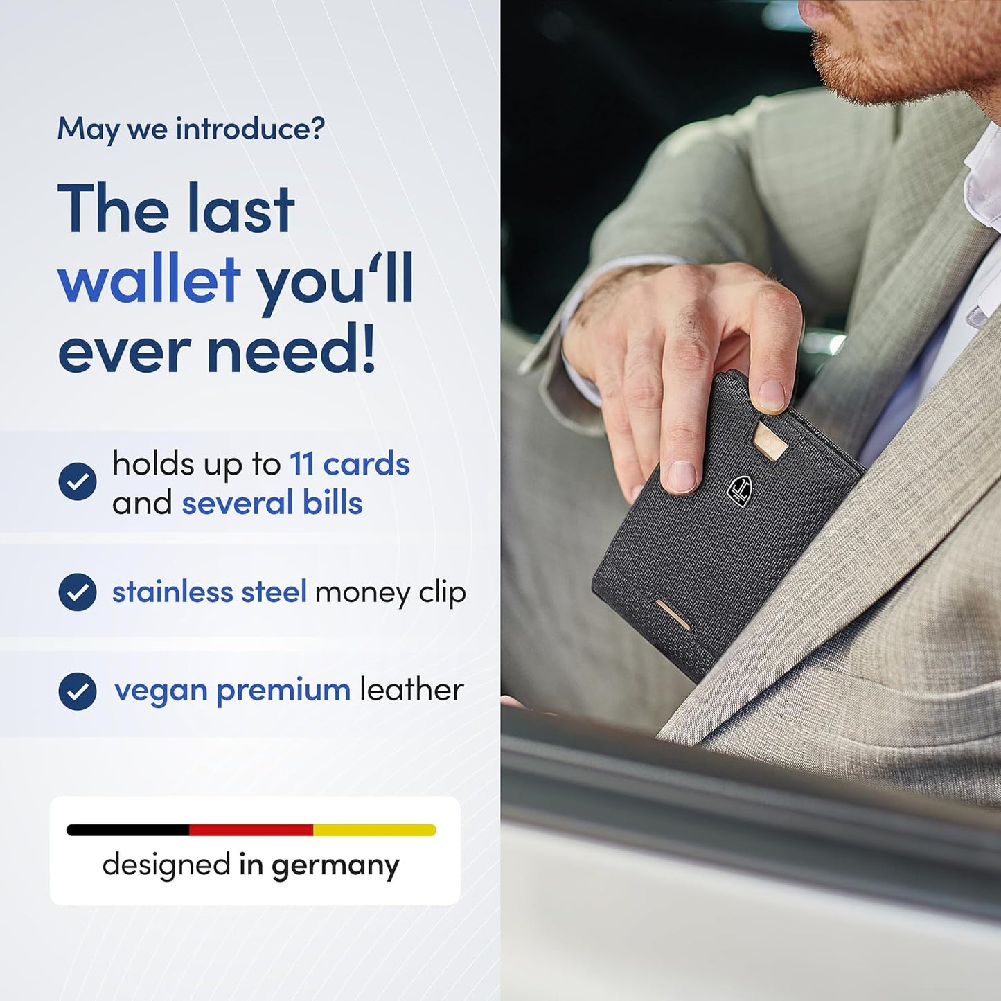 TRAVANDO Mens Wallet with Money Clip AUSTIN RFID Blocking Bifold Credit Card Holder for Men with Gift Box