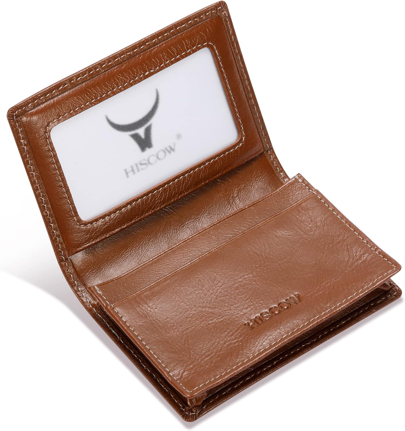Leather Business Card Case Holder for Men & Women, Italian Calfskin