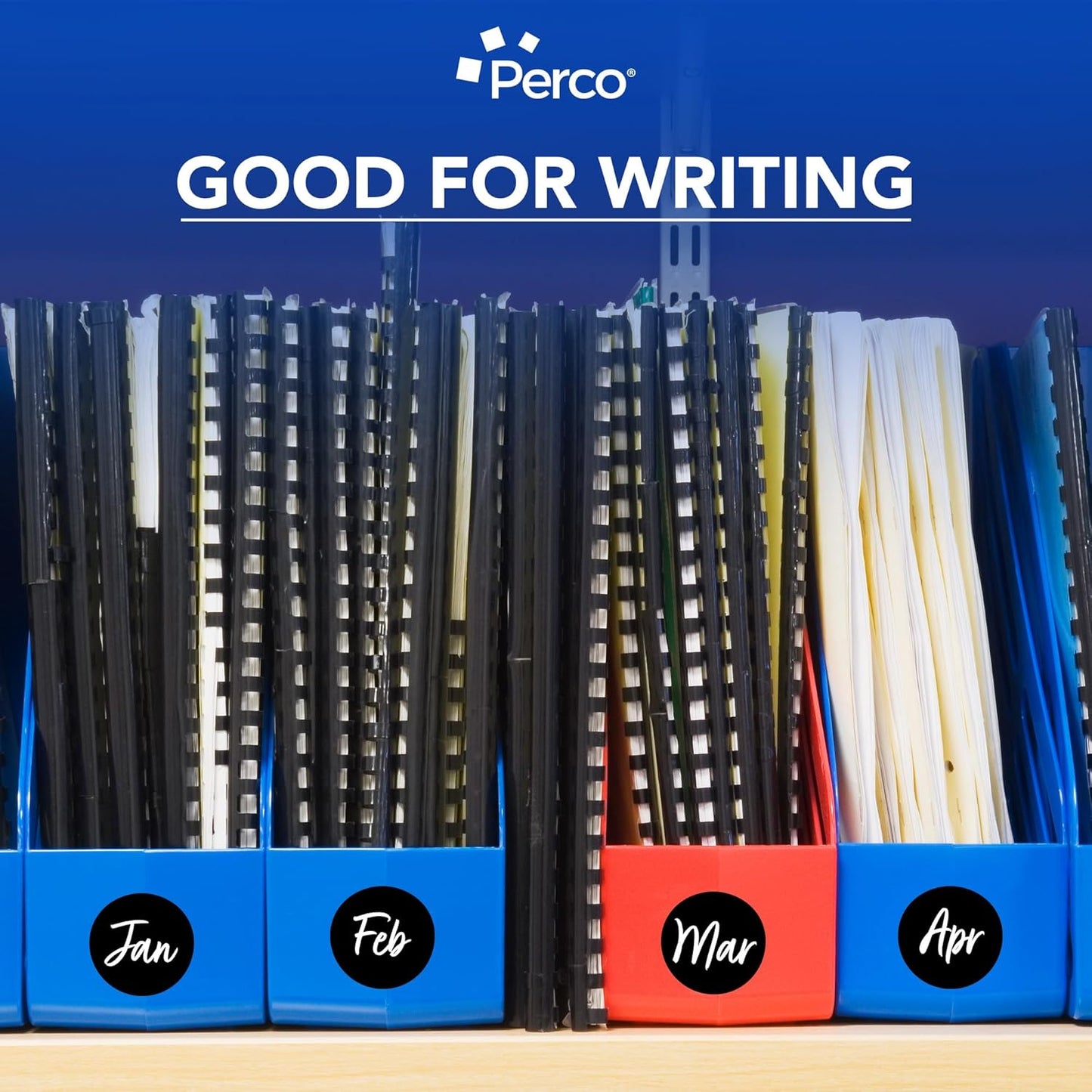 Perco Black 2-Inch Round Circle Dot Sticker Labels with Easy Peel Perforation - 500 Labels per Roll - Strong Adhesion, Vibrant Colors for Organizing, Crafting & More - Made in USA