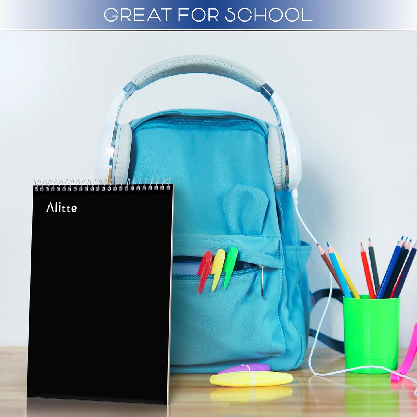 Steno Pads Spiral 6x9-12 Pack - Gregg Ruled, Perfect for Work, School, and Home Use, Easy Tear-Off Pages, White Paper - No Ink Bleeds - 80 Sheets