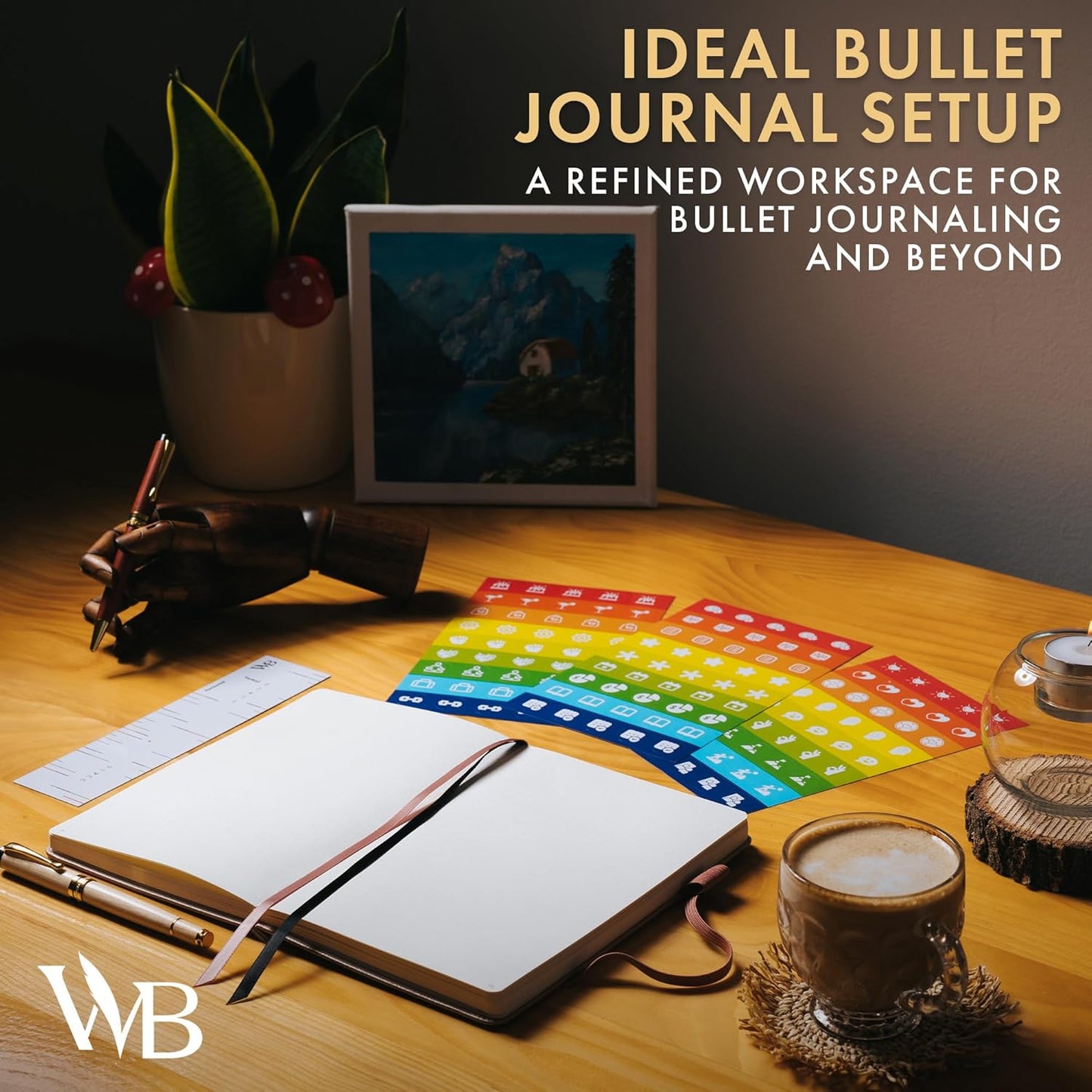 Wordsworth & Black A5 Bullet Dotted Journal 216 Dotted Pages, Hardcover Grid Dot Leather,120 GSM Paper,Journaling Notebook for Work & Sketching,Journals for Women,Men-Gifts Box Included Rose Gold