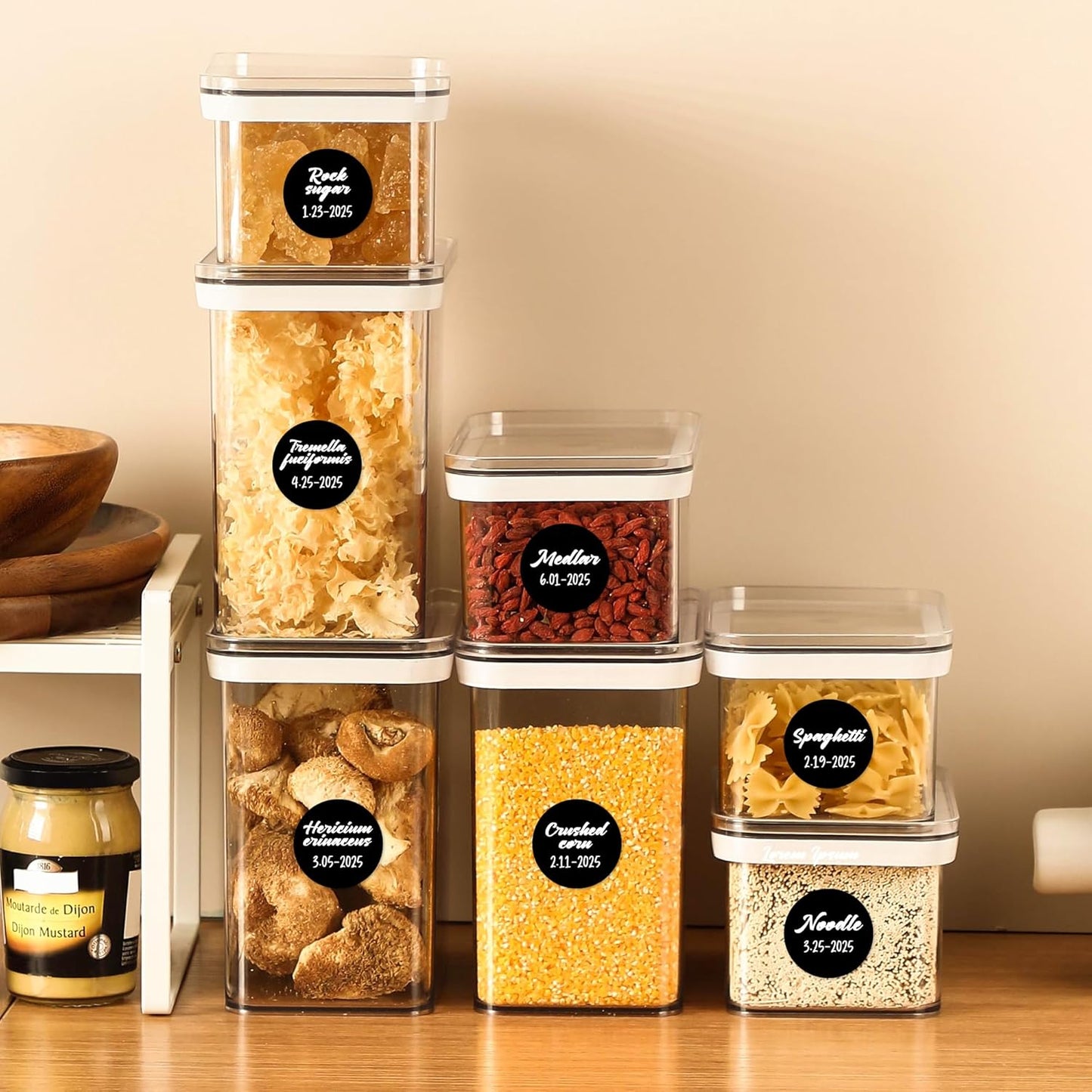 PARLAIM 1 inch Round Black Dot Sticker,720PCS Permanent Adhesive Color Code Circle Sticker Labels for Office Classroom Garage Sale