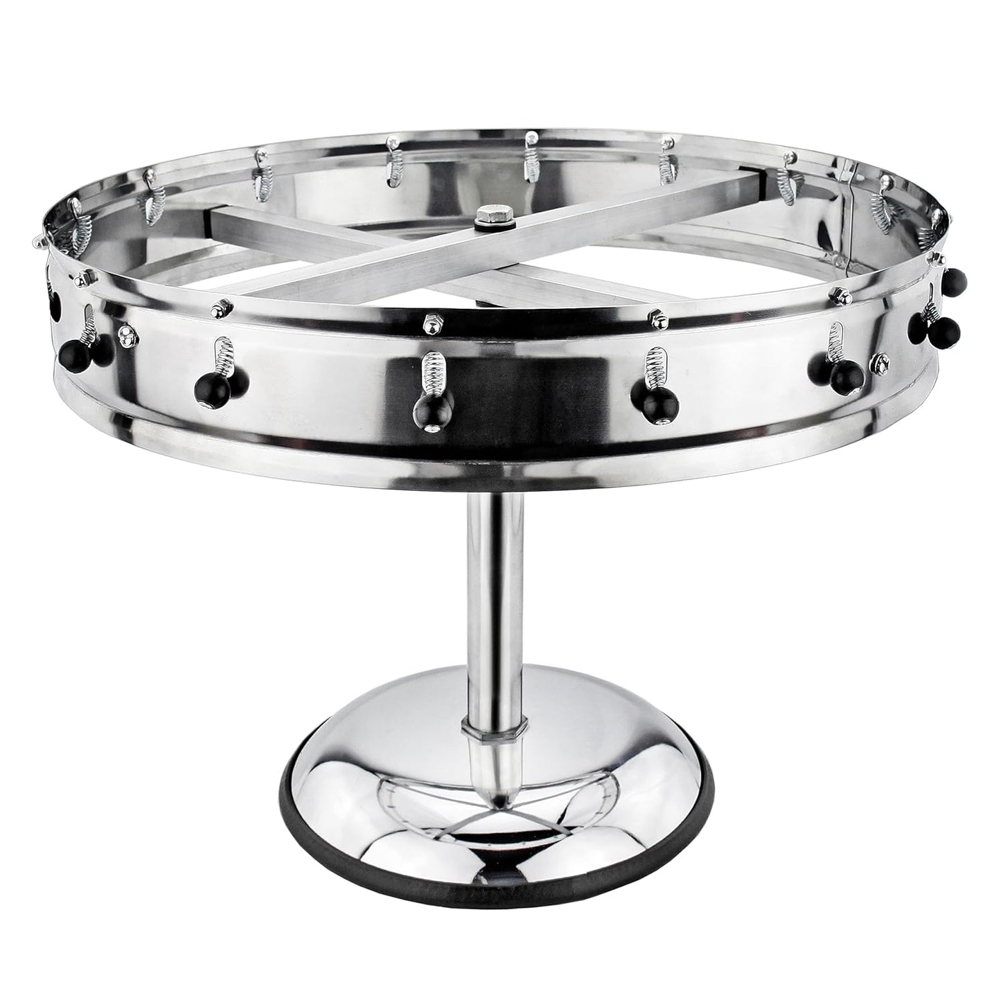 New Star Stainless Steel Order Wheel Ticket Holder, 16 Clips, 18-Inch Dia with 10-Inch Chrome Heavy Base, 1 Piece