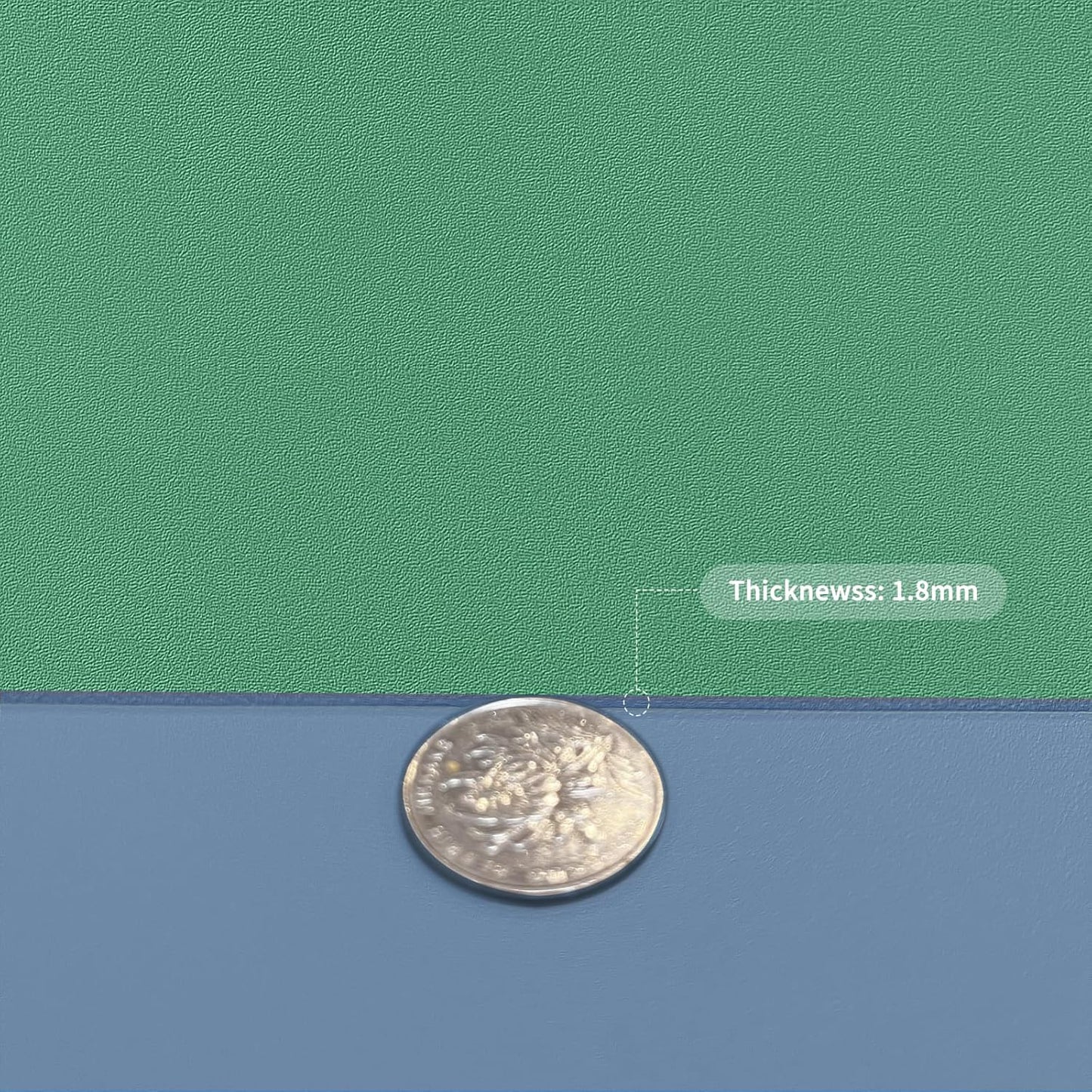 Leather Table Cover,1.8mm Thick,24x48 Inch Desk Cover,Large Desk Mat,Table Protector,Table Cover Protector,Coffee Table Protector,Table Protector Mat(Grayish Blue+Dark Green,24x48)