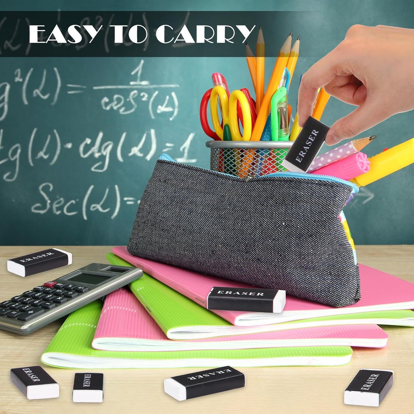 144 Pieces White Pencil Erasers Bulk Soft Art Erasers Pencil Erasers Large Rubber Erasers for Drawing Kids Student Artist Office Home Classroom Writing 1.8 x 0.8 x 0.3 Inch