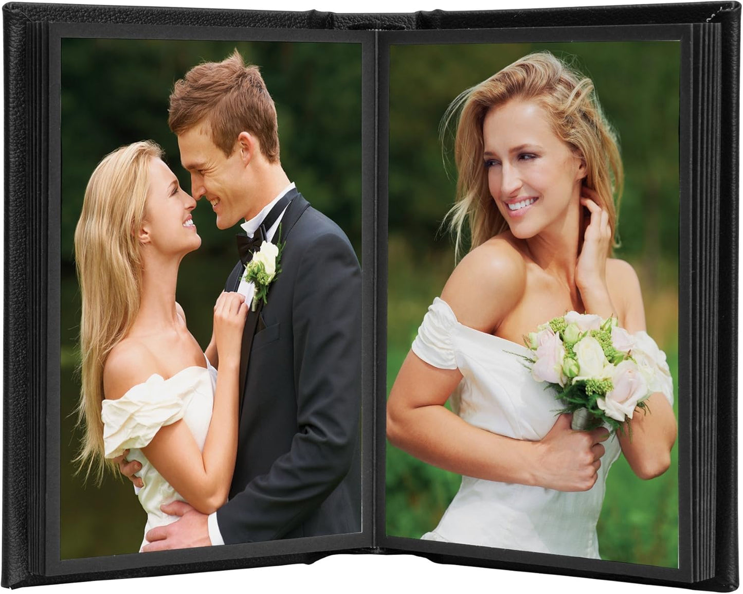 Neil Enterprises Inc. 4" x 6" Black Leather Self-Stick Photo Album - Holds 10 photos