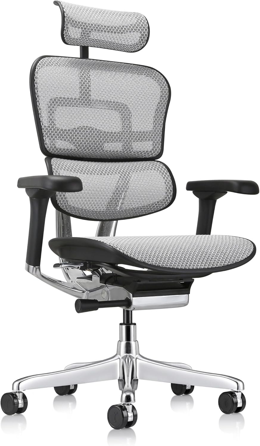 Ergohuman Eurotech ME7ERG GEN2 High Back Mesh Office Chair with Tilt Tension Control, Tilt Lock, Back Angle, Back Height, Synchro Tilt, Seat Height, Seat Depth, and Arm Height Adjustments, Grey
