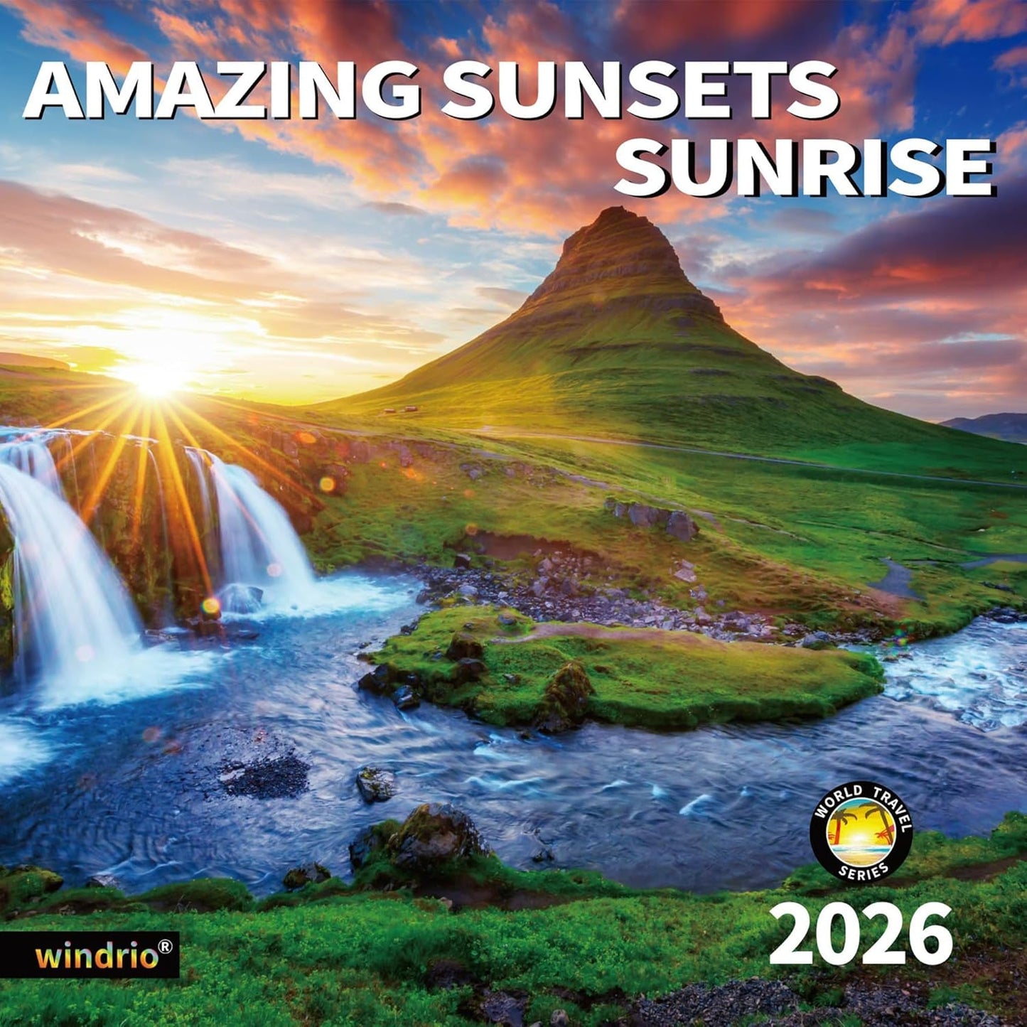 2025 Wall Calendar,Calendar 2026, July 2025 - December 2026, Wall Calendar Sunset, 12" x 24" Opened,Full Page Months Thick & Sturdy Paper for Gift Perfect Calendar Organizing & Planning
