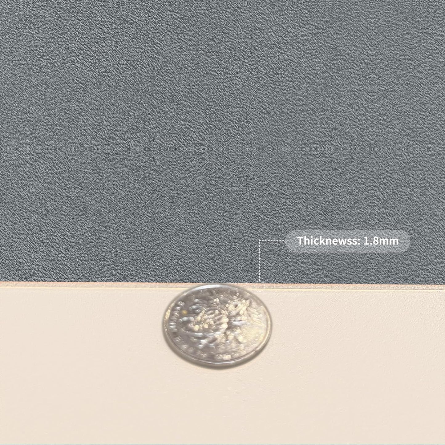 Leather Table Cover,1.8mm Thick,48x72 Inch Table Protector,Table Protector for Dining Room Table,Dining Table Cover,Table Protectors for Rectangle Tables(Off White+Light Gray,48x72)