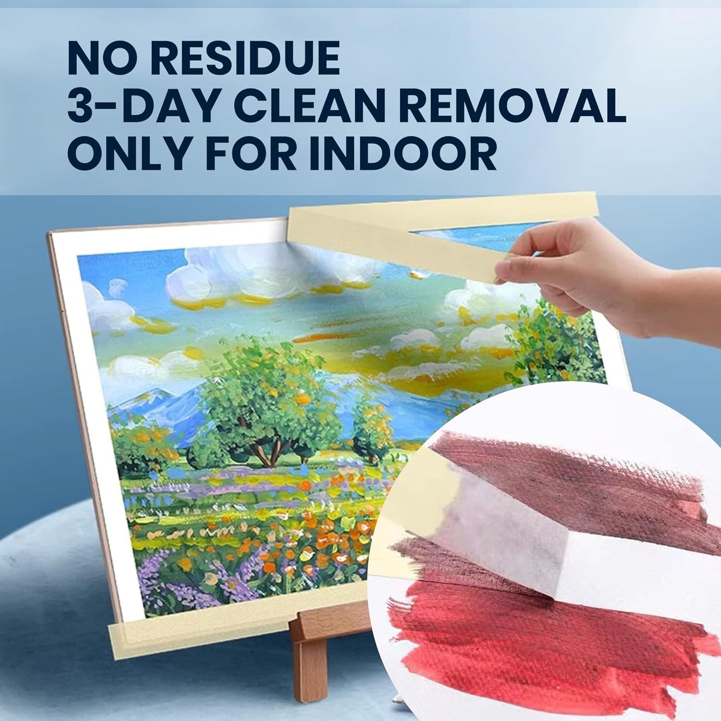 General Purpose Masking Tape 1.41 Inches x 60 Yards, Beige White Painters Tape for Painting, Labeling, DIY Arts Crafts, Home Office School Projects, 6 Rolls