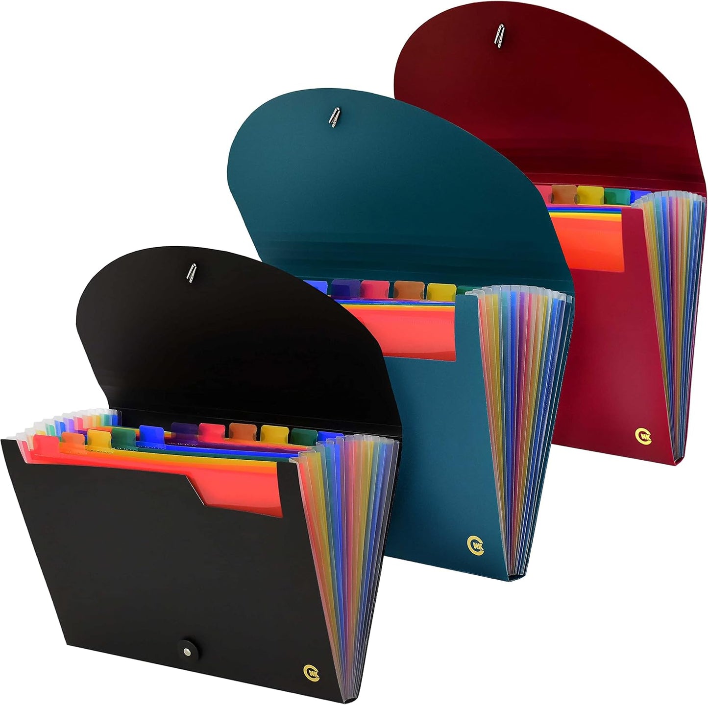 CNK File Folders Organizer with 13 Pockets Accordion Expanding Folder For Documents Receipt Document Paper Pocket Filing Products Accordian Important expandable holder files alphabetical Labels Letter