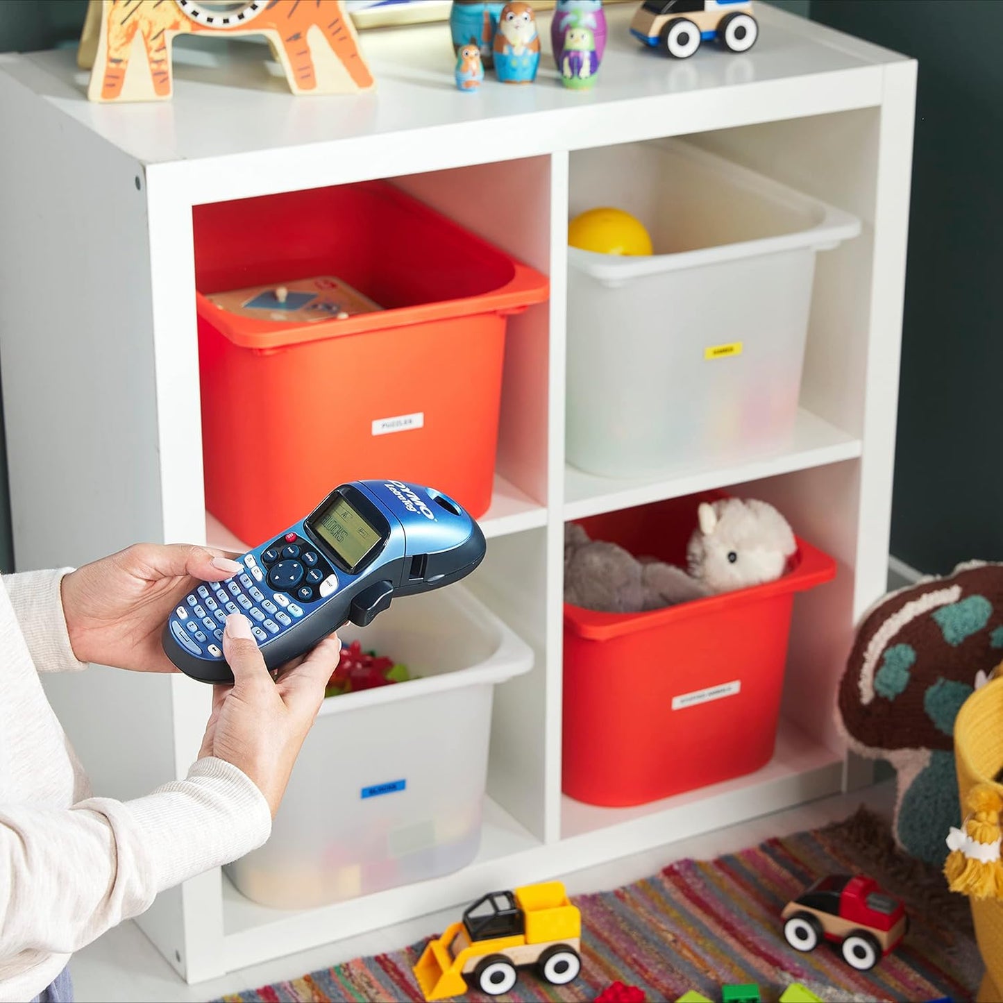 DYMO Authentic LT Plastic Labeling Tape for LetraTag Label Makers, 1/2" (12mm), Black Print On White Tape, 6-Pack