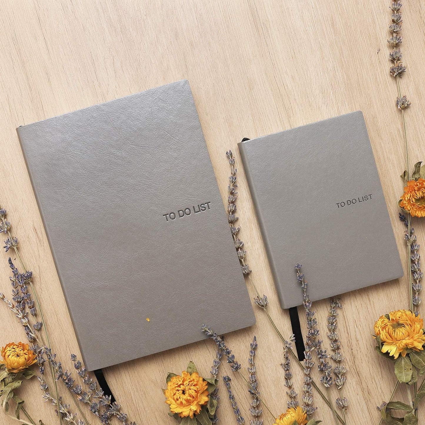 Daily to Do Checklist Notebook, Task Management, Organizer Planner, Hardcover, Ribbon Bookmark, 4.1 x 5.8”, A6 size, 110 Sheets (Grey)