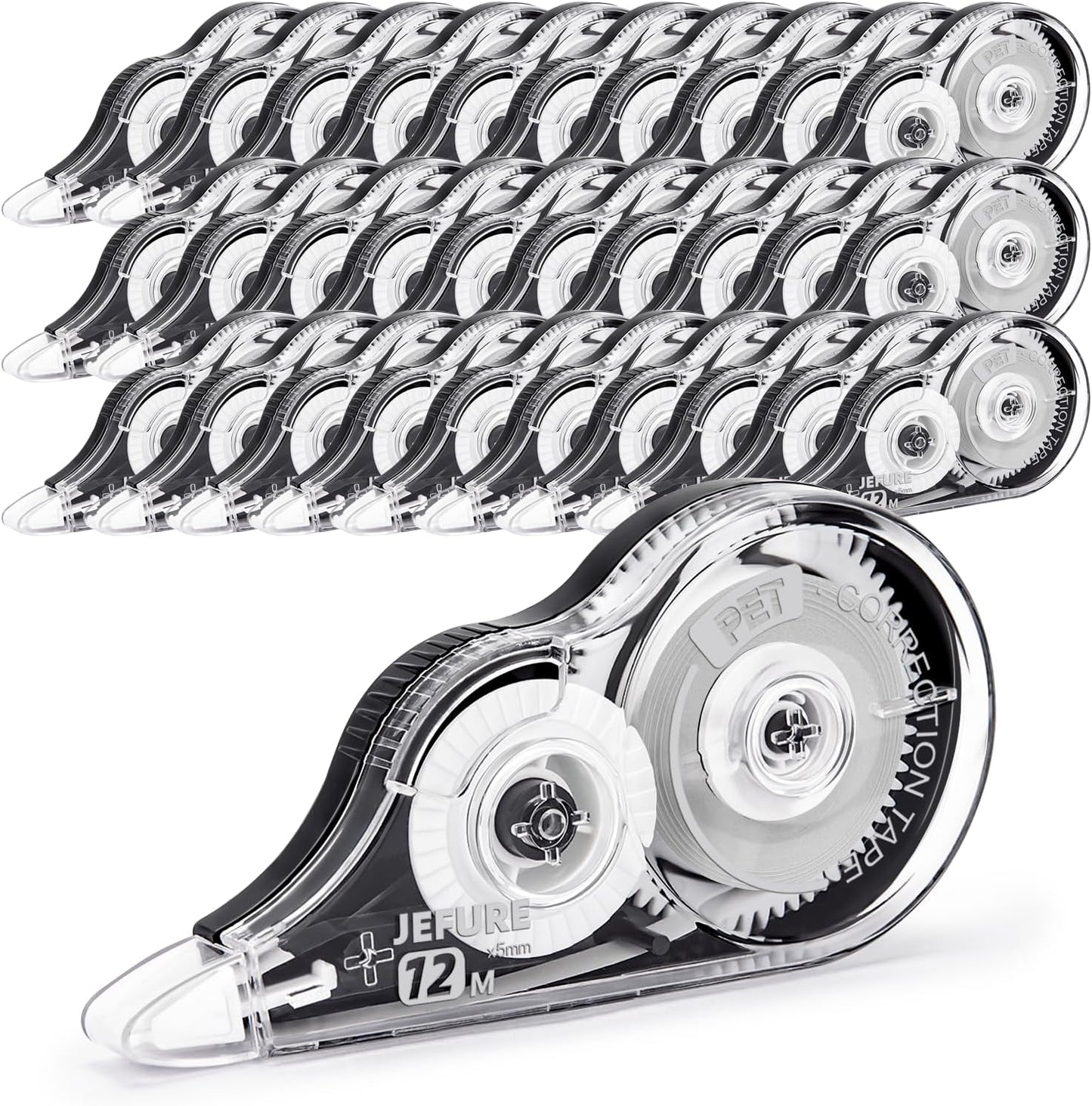 30 Pcs Correction Tape, 39.37 Ft White Wrong Out Tear-Resistant Bulk, Instant Corrections Easy to Use Applicator for School, Office, Note Taking, Journal (Tape Width 0.2 in，Clear)