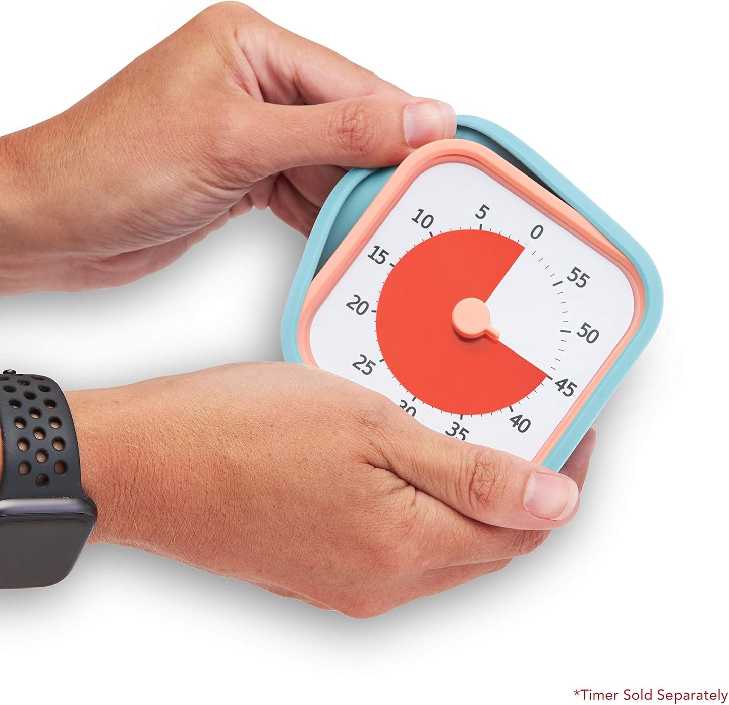 TIME TIMER Home MOD Color Cases - for Classroom Learning, Homeschool Study Tool, Student Desk Clock and Office Meetings with Silent Operation (2-Pack), Orange & Blue Pack