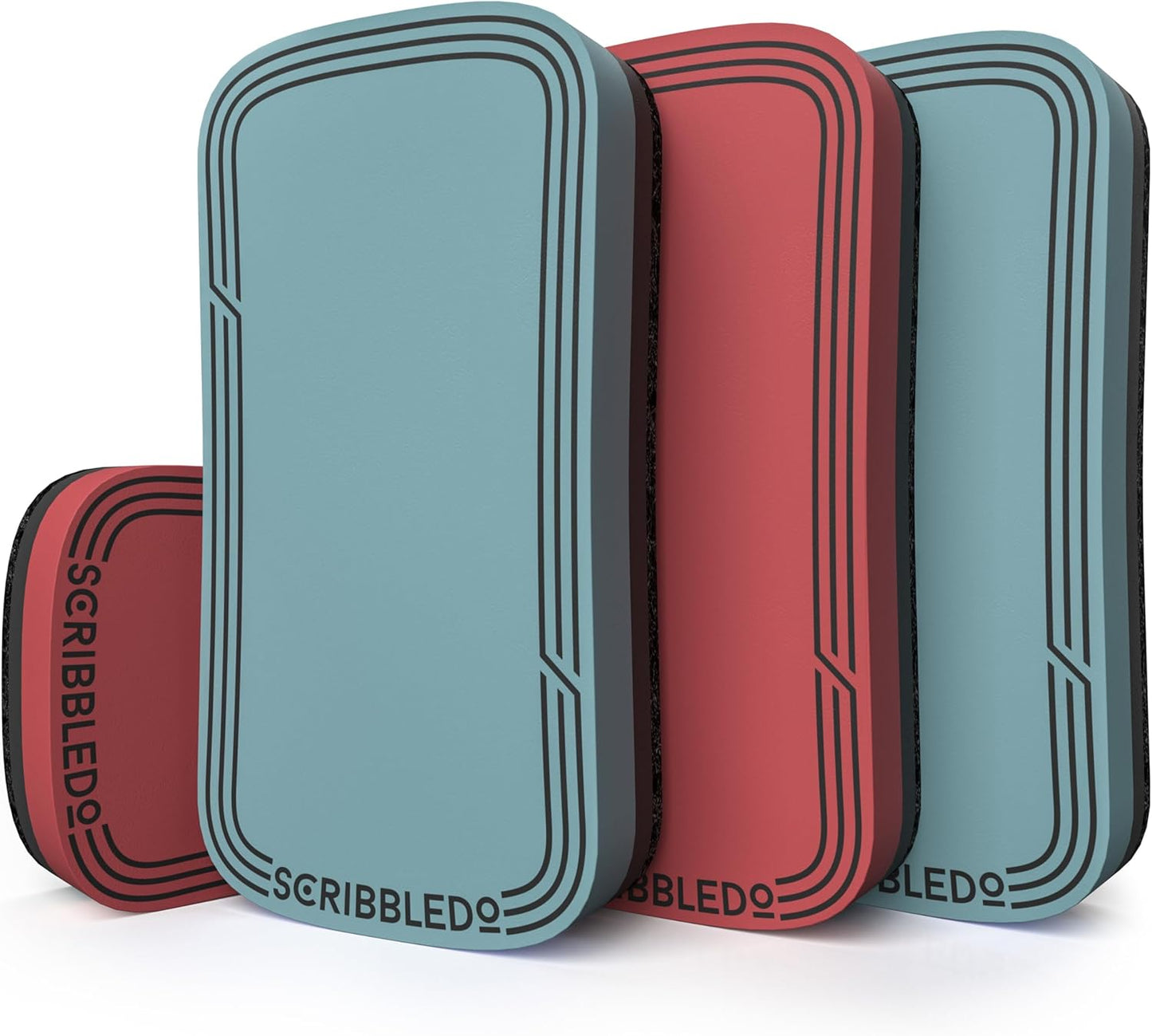 SCRIBBLEDO Boho Dry Erase Erasers 4 Pack Magnetic Whiteboard Erasers in Soft Modern Colors White Board Eraser Dry Erase Board Cleaner for Teachers Students Office & Classroom