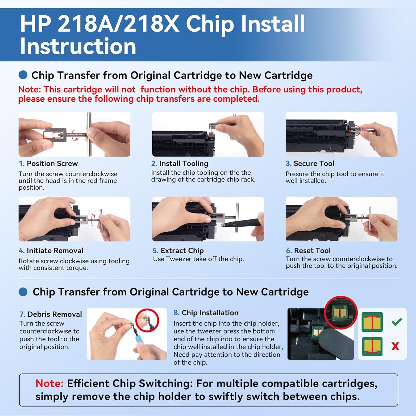 MYTONER 218A Toner Cartridges 4 Pack (NO CHIP) Compatible Replacement for HP 218A 218X W2180A W2180X for Color Laserjet MFP 3301fdw 3301cdw 3301sdw Pro 3201dw Printer High Yield Ink B/C/M/Y