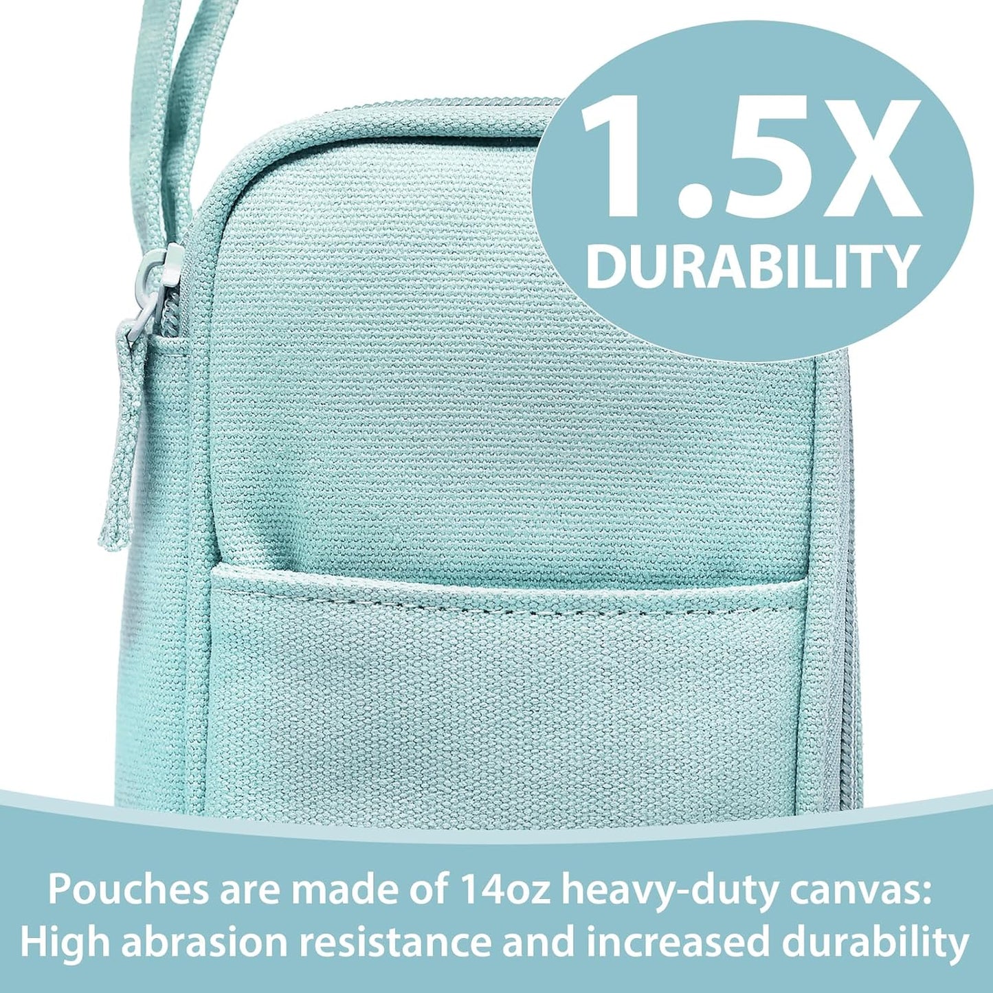 Pencil Case Pouch Box Bag School Supplies Girls Boys Kids, Cute Preppy Stuff Large Big Capacity Aesthetic Pen Organizer, Back to College Stationary, Eggshell Blue, Heavy Duty Canvas, 1800ml