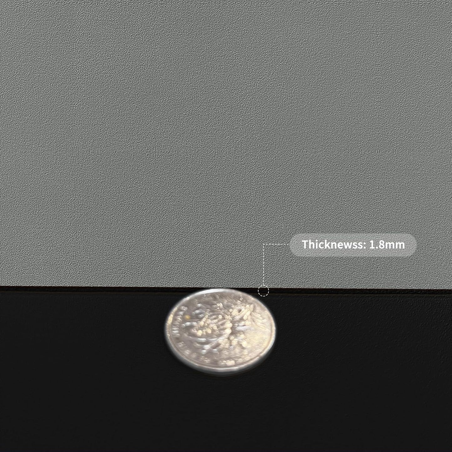 Leather Table Cover,1.8mm Thick,42x66 Inch Table Protector,Table Protector for Dining Room Table,Dining Table Cover,Table Cover Protector,Dining Table Pad Protector(Black+Gray,42x66)