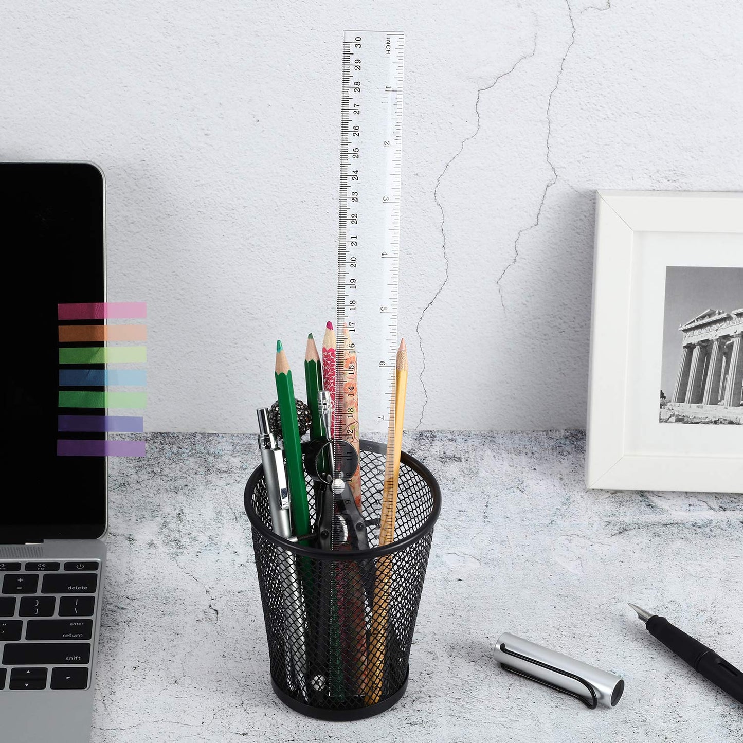 EBOOT 20 Pack Clear Plastic 12 Inch Straight Flexible Ruler with Inches and Metric for School, Classroom, Home, or Office