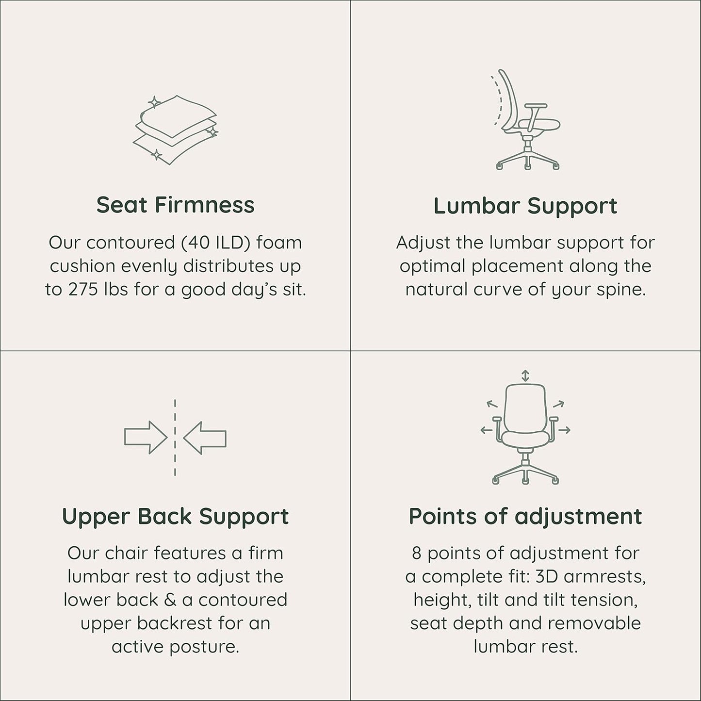 Branch Ergonomic Chair - A Versatile Desk Chair with Adjustable Lumbar Support, Breathable Mesh Backrest, and Smooth Wheels - Experience Optimal Comfort and Support - Poppy