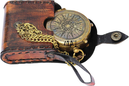 MAI Pocket Compass For Hiking, Survival Instrument Antique “So You Can Always Find Your Way Back Home” Engraved Camping Pocket Compass Nautical Compass Vintage Navigation Outdoor Compass By