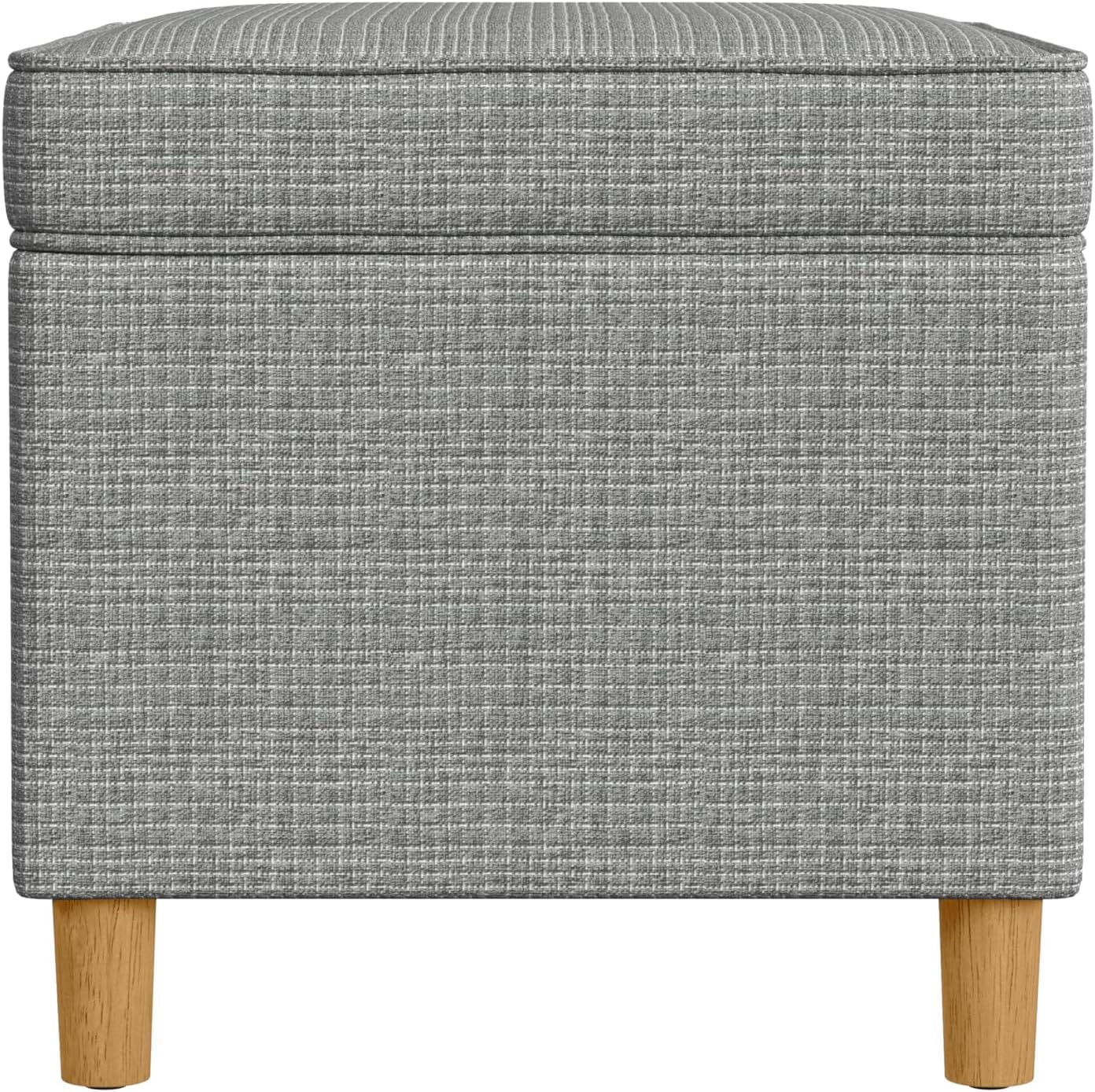Home Decor | Dinah Collection Modern Storage Ottoman | Ottoman with Storage for Living Room & Bedroom(Sage Mini Grid Pattern)