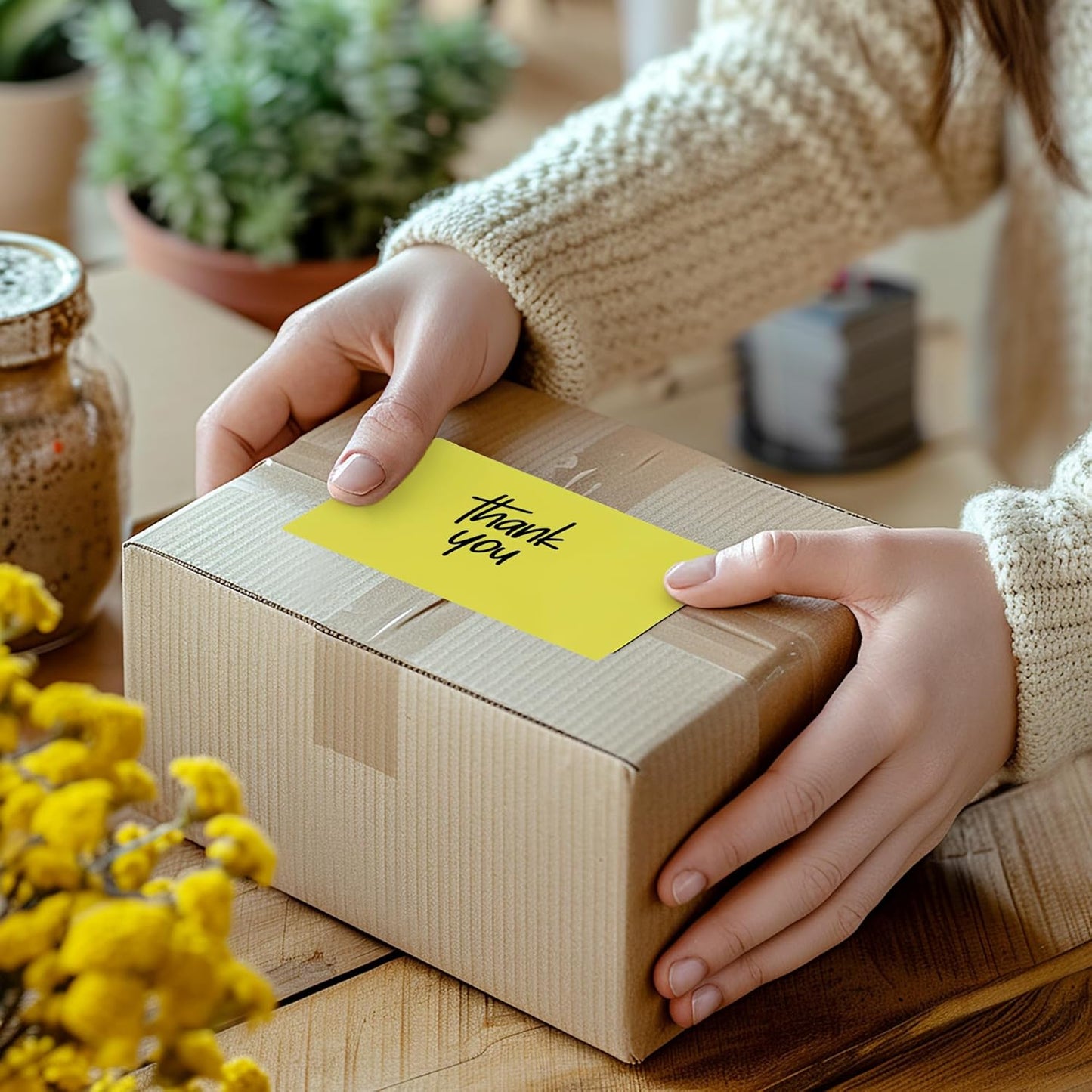 UTILE - Thermal Labels 3x5 Inch 600 Inventory Stickers Roll (Yellow), compatible with Thermal Printers - Color Coding Label for Box - Sticker to Write On Packing Labels Color Coded - Tags for Labeling