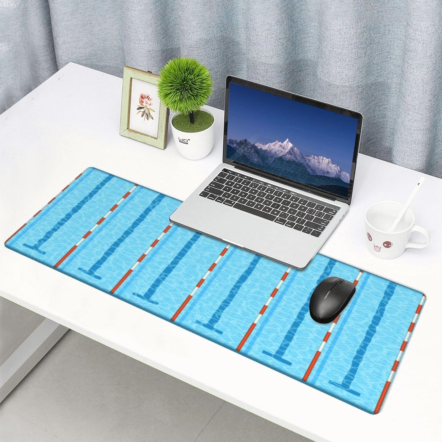 Swimming Pool Mouse Pad, Large Big Gaming Mouse Pad Desk Pad, Mousepad with Non-Slip Rubber Base, Extended XXL Mouse Mat for Computer Laptop Office Accessories