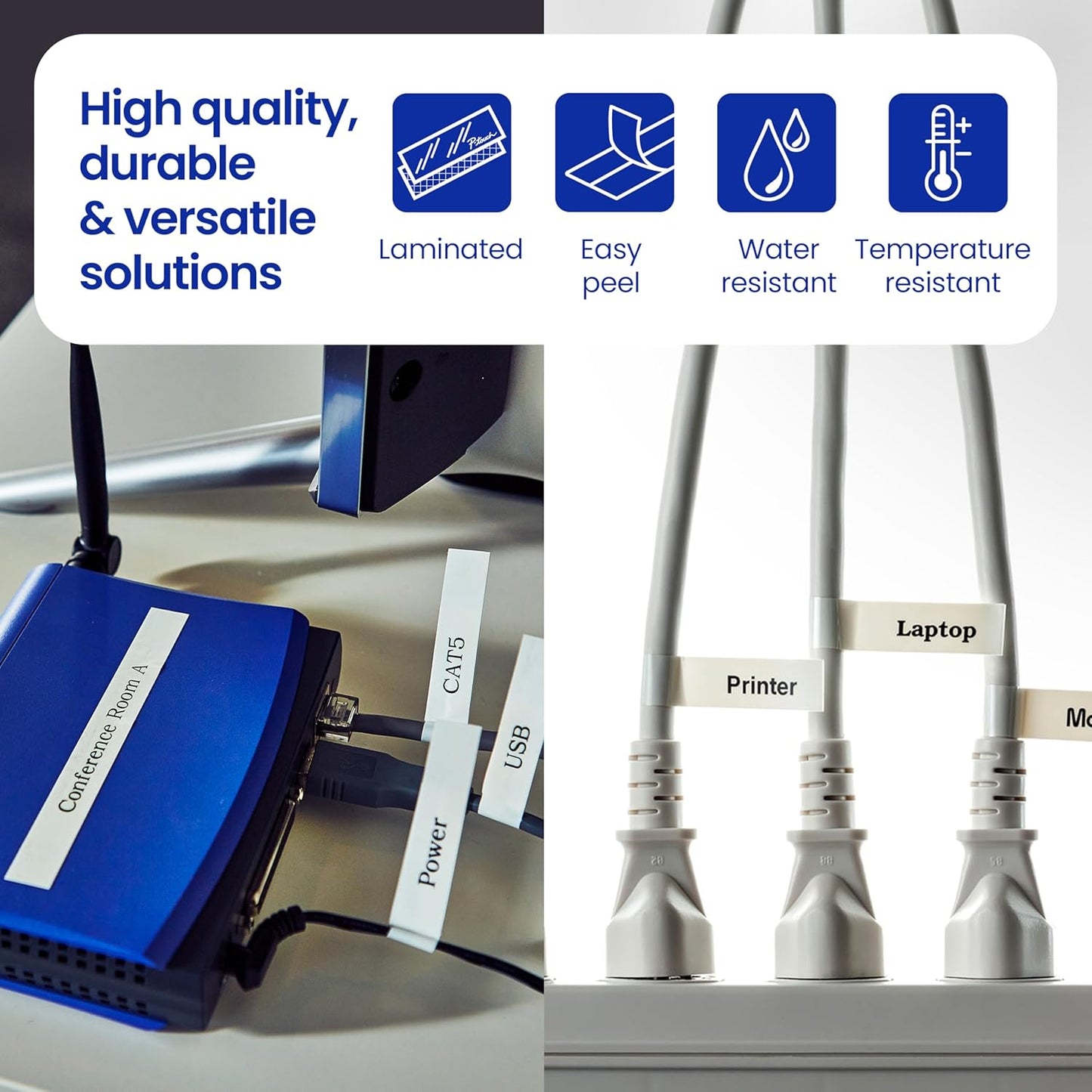 Brother Genuine P-Touch TZe, Black Print on Yellow, Flexible ID Laminated Label Tapes (TZeFX631), ~1/2in x 26.2ft (12mm x 8m) for Select P-Touch Label Makers, Durable, for Cable Wrap, Water-Resistant