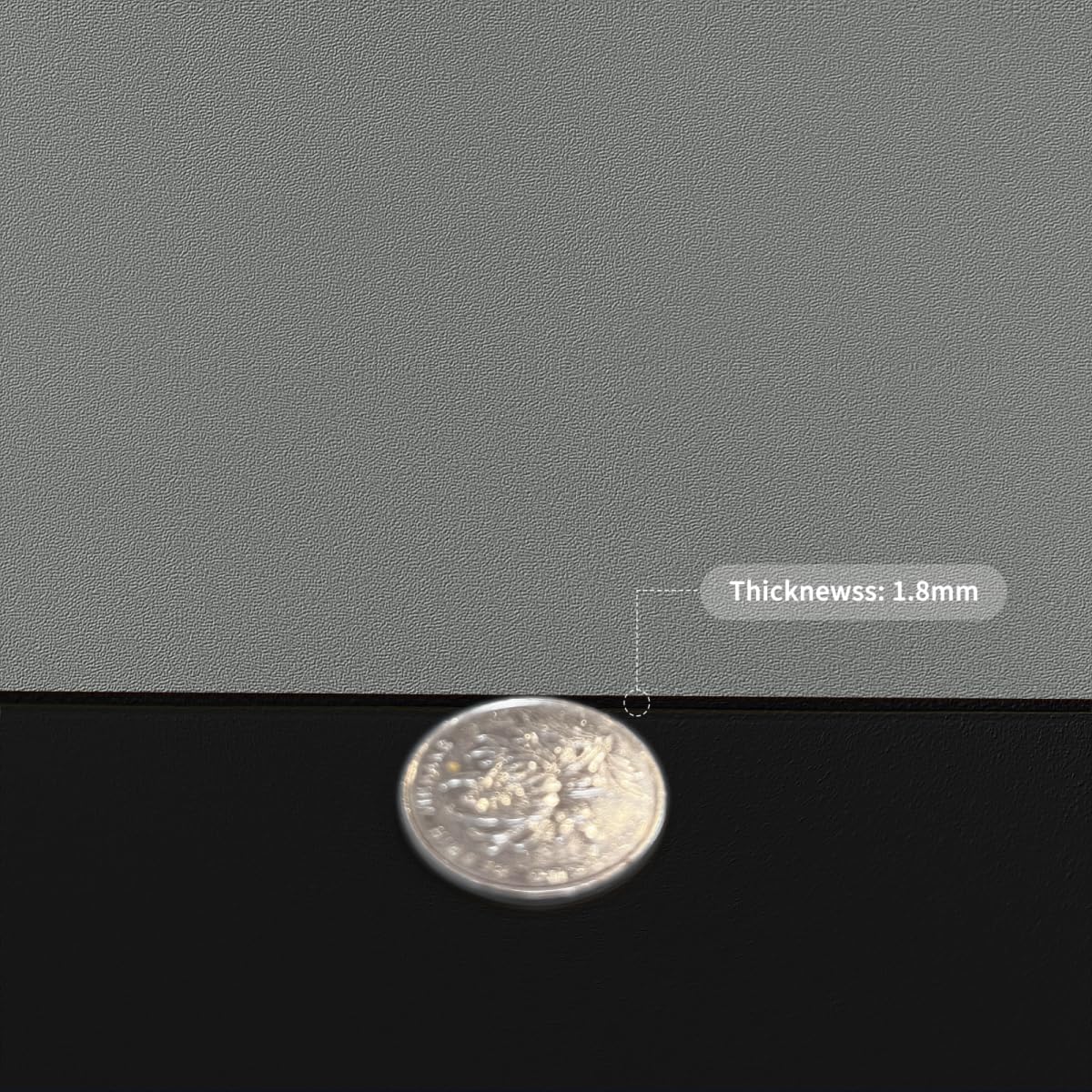 Leather Table Cover,1.8mm Thick,42x78 Inch Table Protector,Table Protector for Dining Room Table,Dining Table Cover,Table Cover Protector.(Black+Gray,42x78)