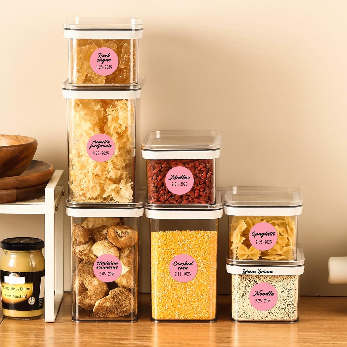 PARLAIM 1 inch Round Pink Dot Sticker,720PCS Permanent Adhesive Color Code Circle Sticker Labels for Office Classroom Garage Sale