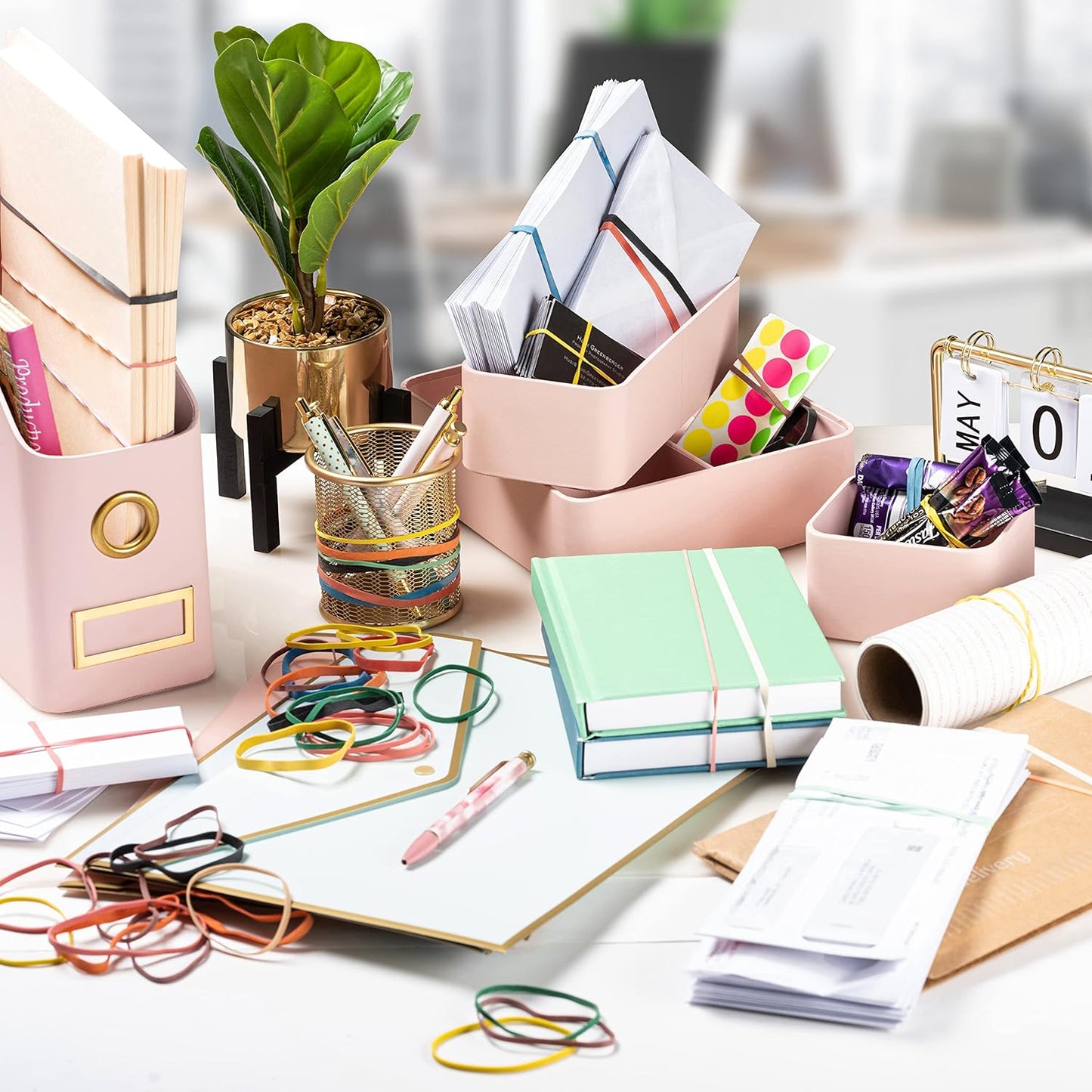 Plastic Mill Rubber Bands Thick Size #33 | Natural Durable RubberBands 100 Count /pack | 3 1/2 x 1/8" Multi-Purpose Band | Elastics large Long Rubber for Office Supply, File Folders, box, Books, gifts, Notebook|