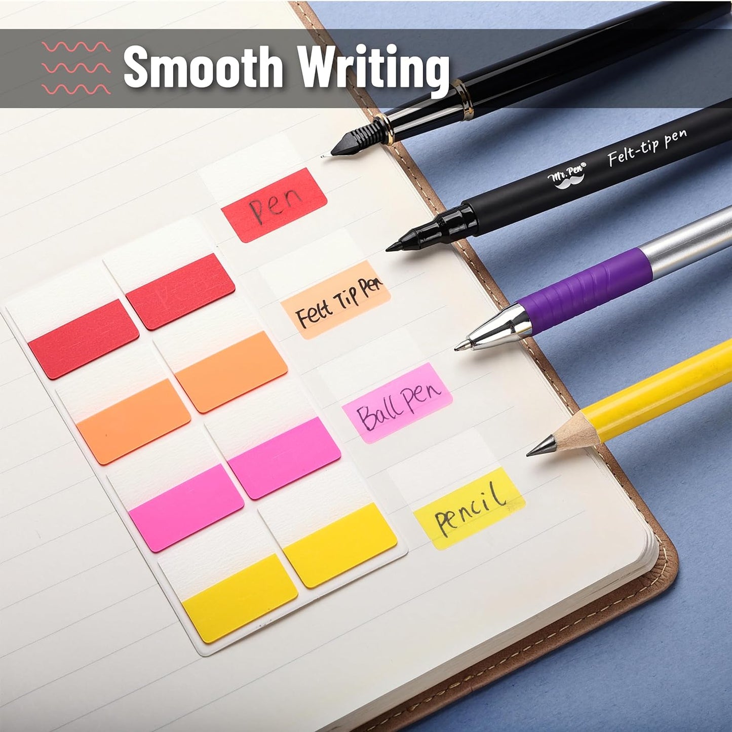 Mr. Pen- Sticky Index Tabs, 240 Pcs, Colorful Sticky Tabs for Notebooks, Page Markers, Page Tabs for Binders, Page Tabs Sticky Tabs for Books, Notebook Tabs, Book Sticky Tabs for Notebooks