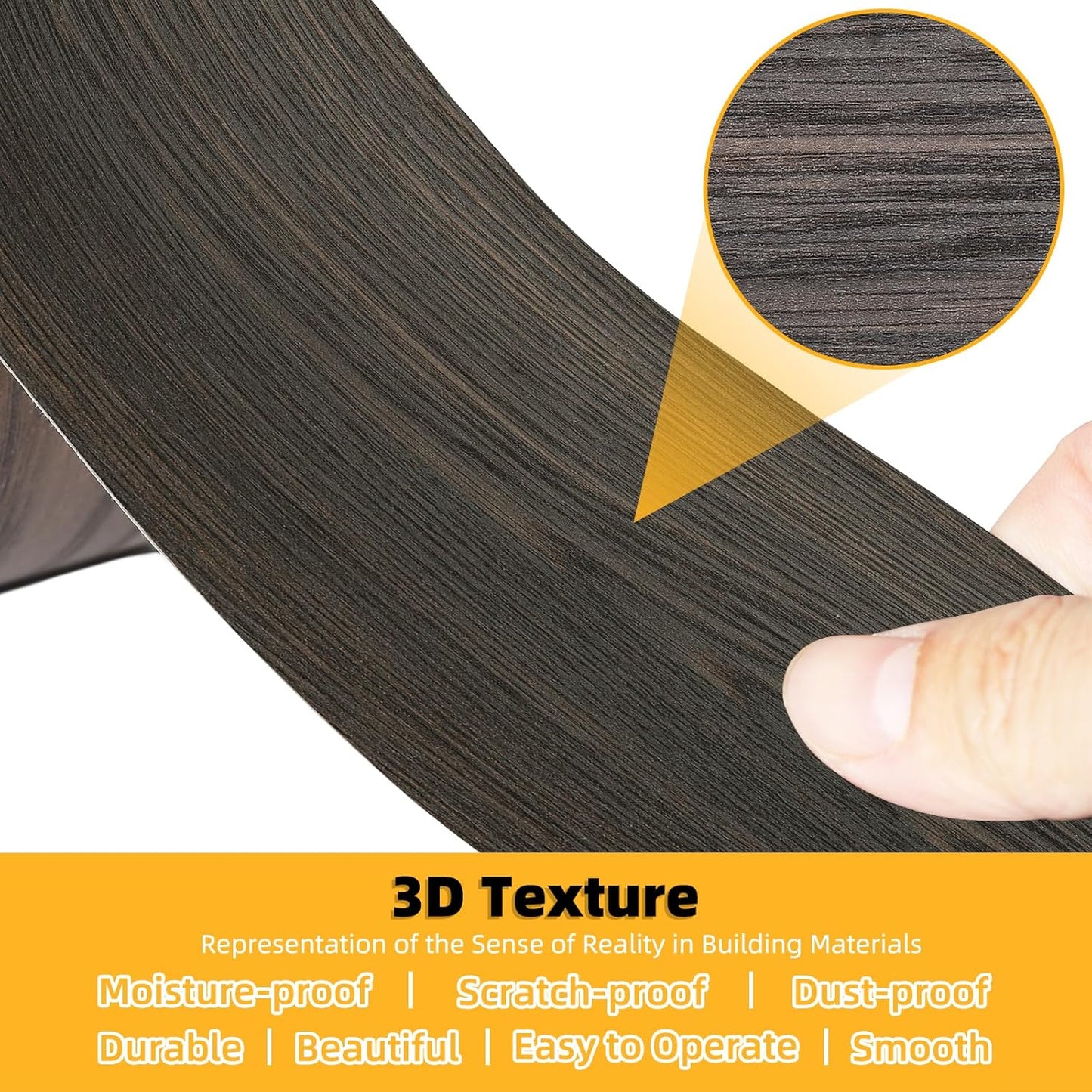 GSCIT Club Wood Grain Repair Tape, 2.4 inch X 50ft Self Adhesive Black Walnut Grain Repair Patch for Tables, Chairs, Baseboards, Doors, Windows, Floors, Handicraft DIY.