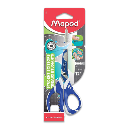 Maped - Zenoa Fit Soft Grip Student 7 Inch Scissors - Comfortable - Fashionable
