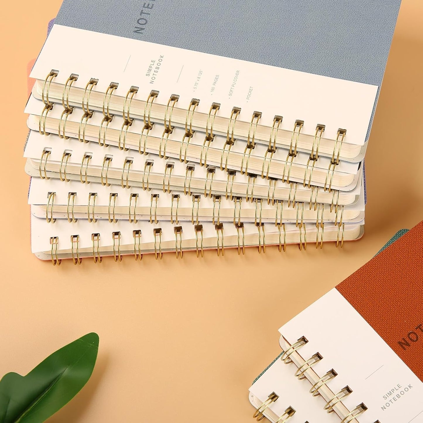 Lined Spiral Notebook College Ruled A5 Journal Book for Note Taking, 160 Pages Writing Journal for Office and Home School Supplies 5.75x8.125 inch (1MintGreen)