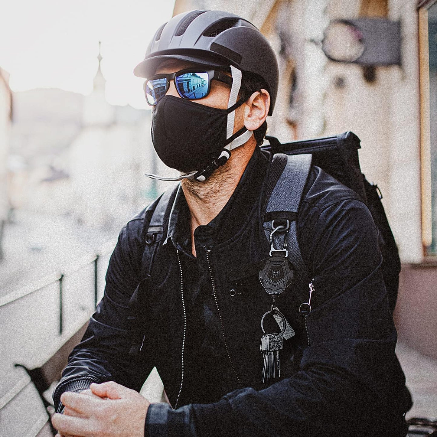 MNGARISTA 2-Pack Retractable Keychain, Heavy Duty Carabiner Badge Holder, Tactical ID Badge Reel Key Chain with 31.5” Steel Retractable Cord, 8.0 oz