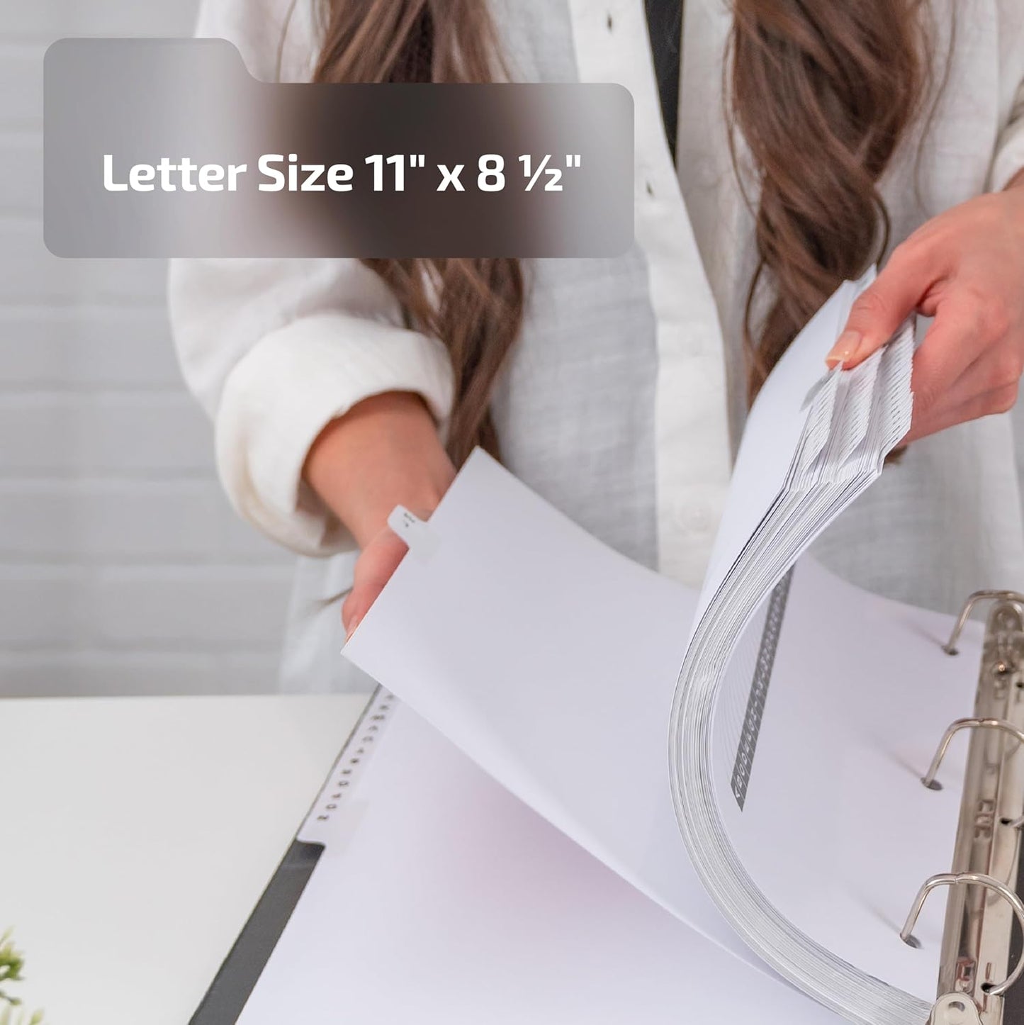 Davis Group A-Z Index Tab Dividers for 3 Ring Binders, Customizable Table of Contents, 6 Sets