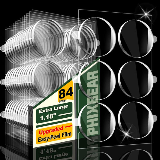 Extra Large 1.18" Museum Sticky Putty Heavy Duty Removable No Residue, Upgraded Easy-Peel Film, Wall Putty for Hanging Things, Crafts, Balloons, Posters & DIY, 84 Pcs