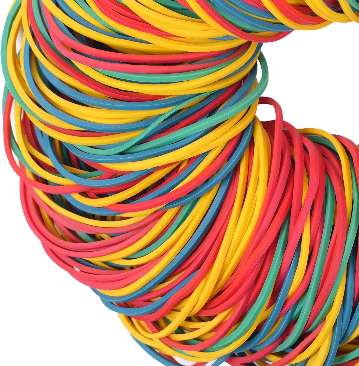 Rubber Bands size#19 Colors 500pcs Elastic Rubber Bands for Office Supplies Home Size19 Blue Yellow Red Green