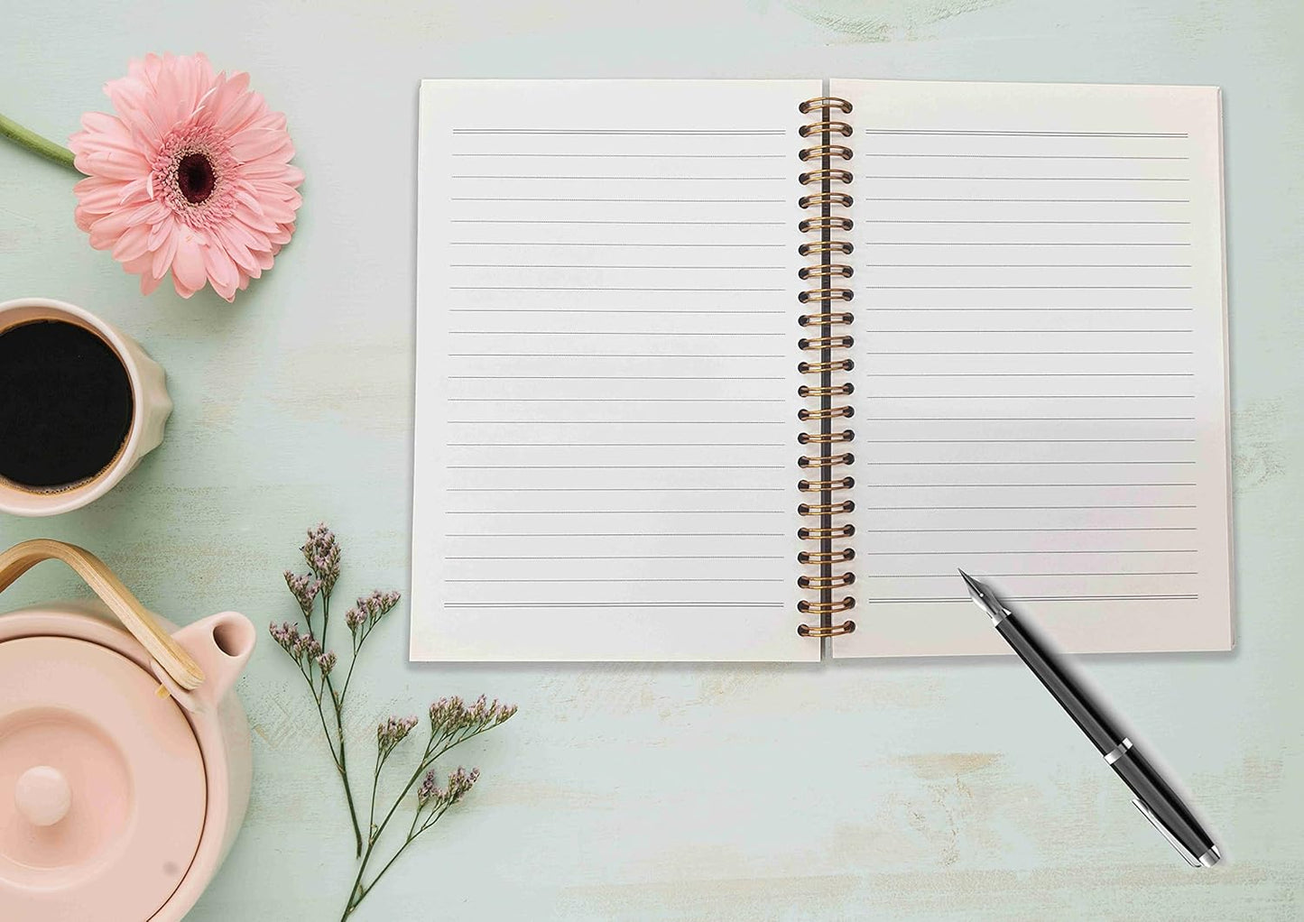 Navy Nautical Anchor Rope Ship Steering Wheel Lined Spiral Journal Notebook 8.3×5.5 Inches Hardcover College Ruled Notebook for Work Note Taking Journaling,Ocean Lover Gifts,Sailor Gifts